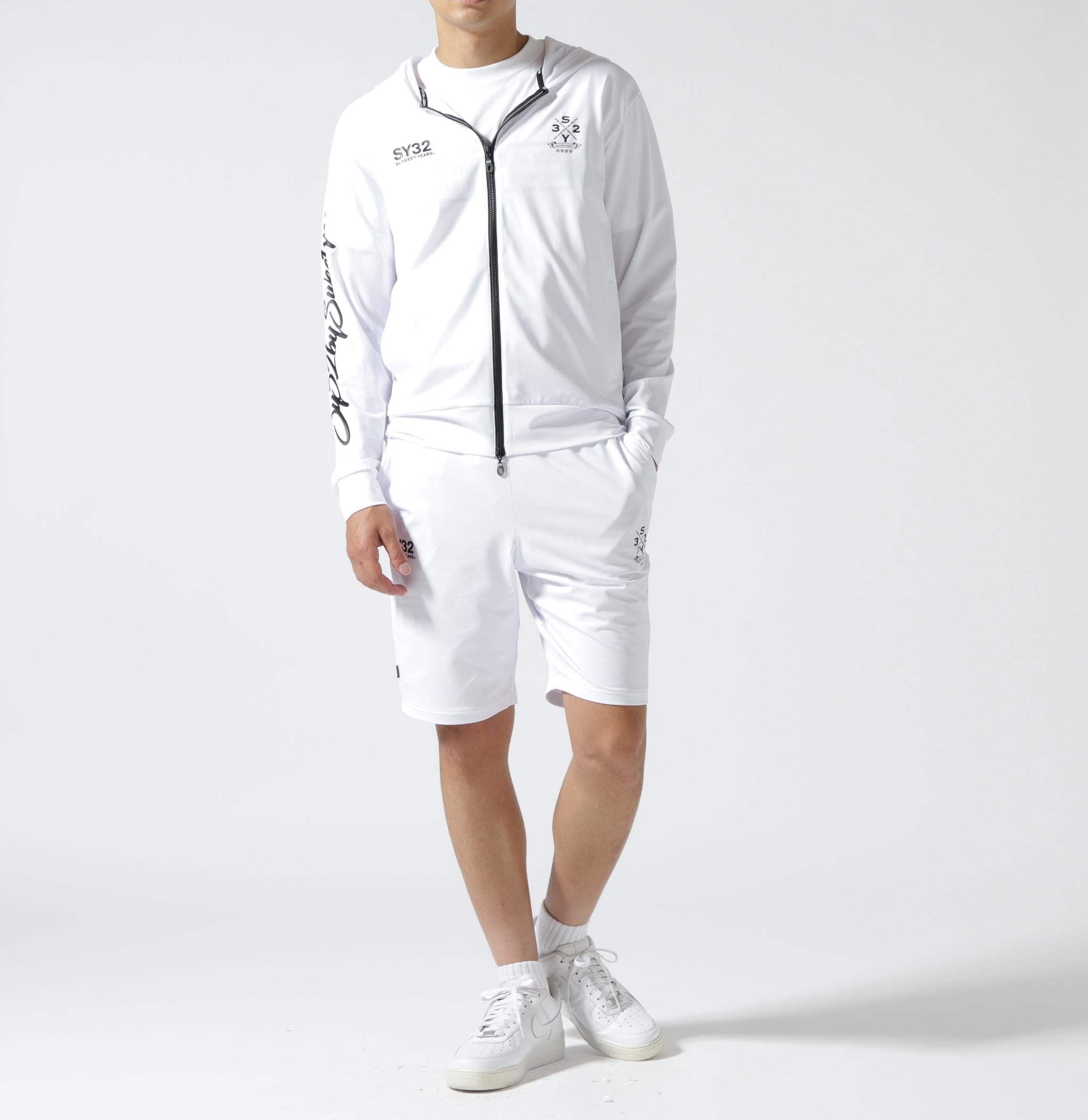 SY32 y SWEET YEA>S/エスワイサーティトゥ バイ スィートイヤーズ/>USH GUA>D ZIP HOODIE ホワイト
