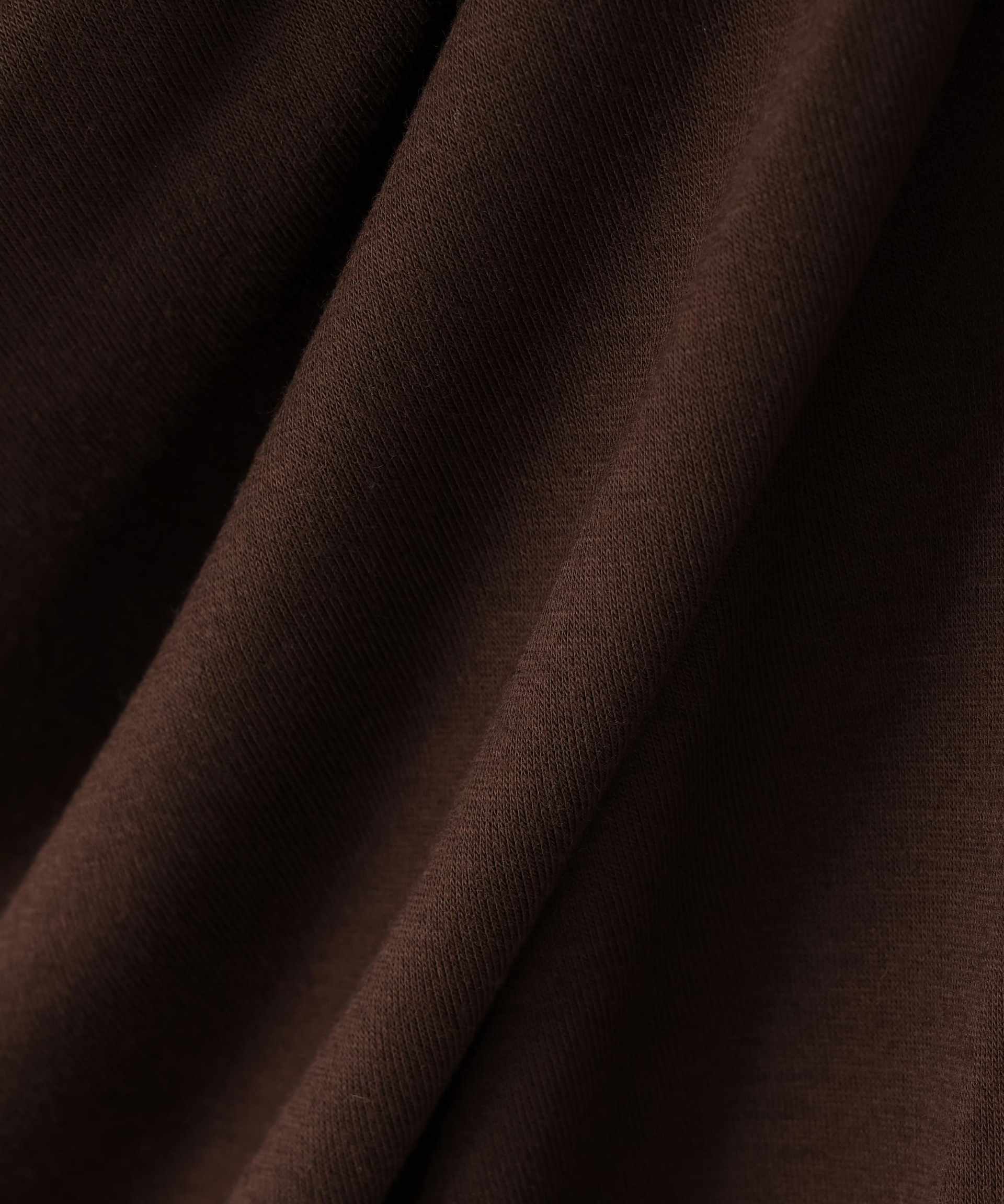 ドレープネックカットソー ダークブラウン1