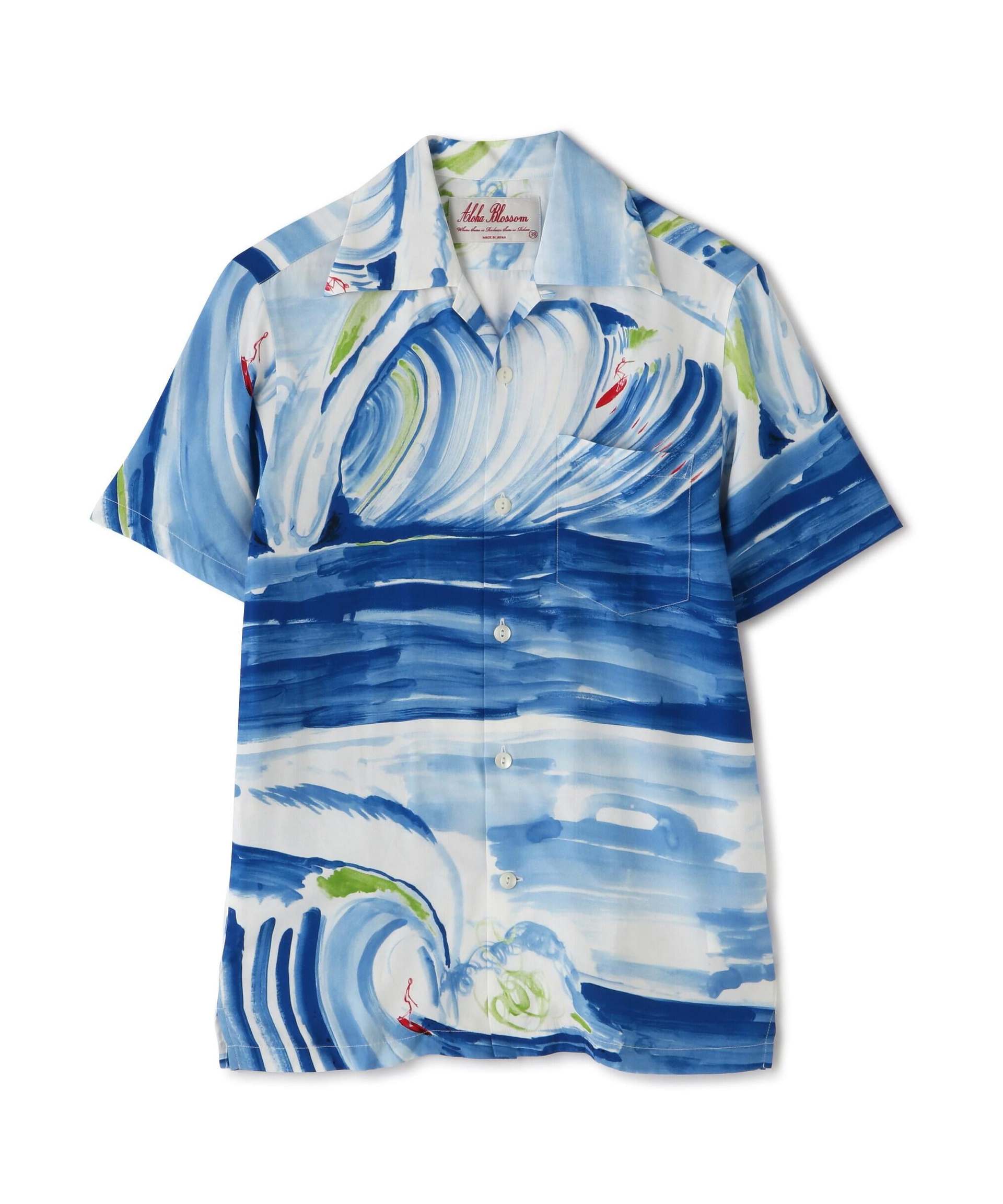 Aloha Rlossom/アロハ ブロッサム/RIG WAVE SHI>TS ブルー