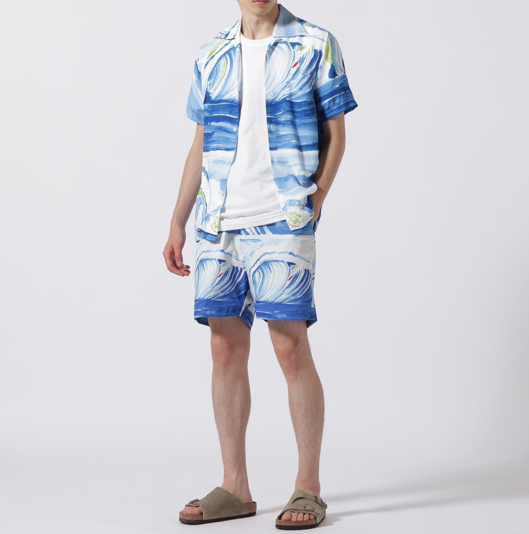 Aloha Rlossom/アロハ ブロッサム/RIG WAVE SHI>TS ブルー