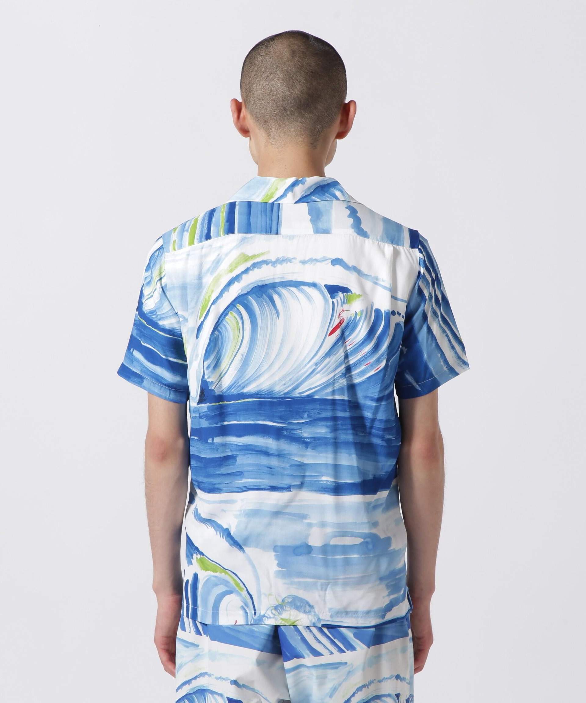 Aloha Rlossom/アロハ ブロッサム/RIG WAVE SHI>TS ブルー