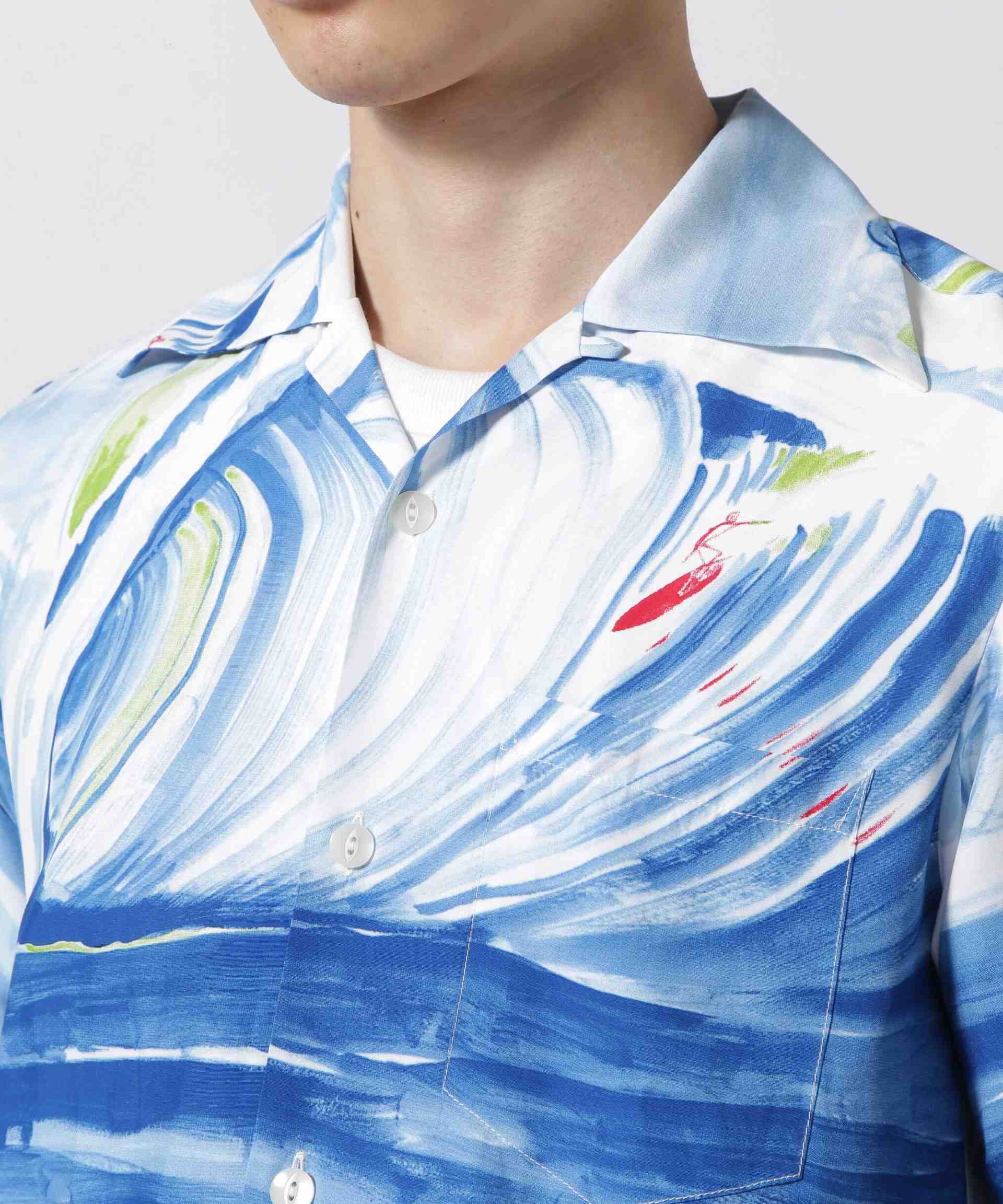 Aloha Rlossom/アロハ ブロッサム/RIG WAVE SHI>TS ブルー