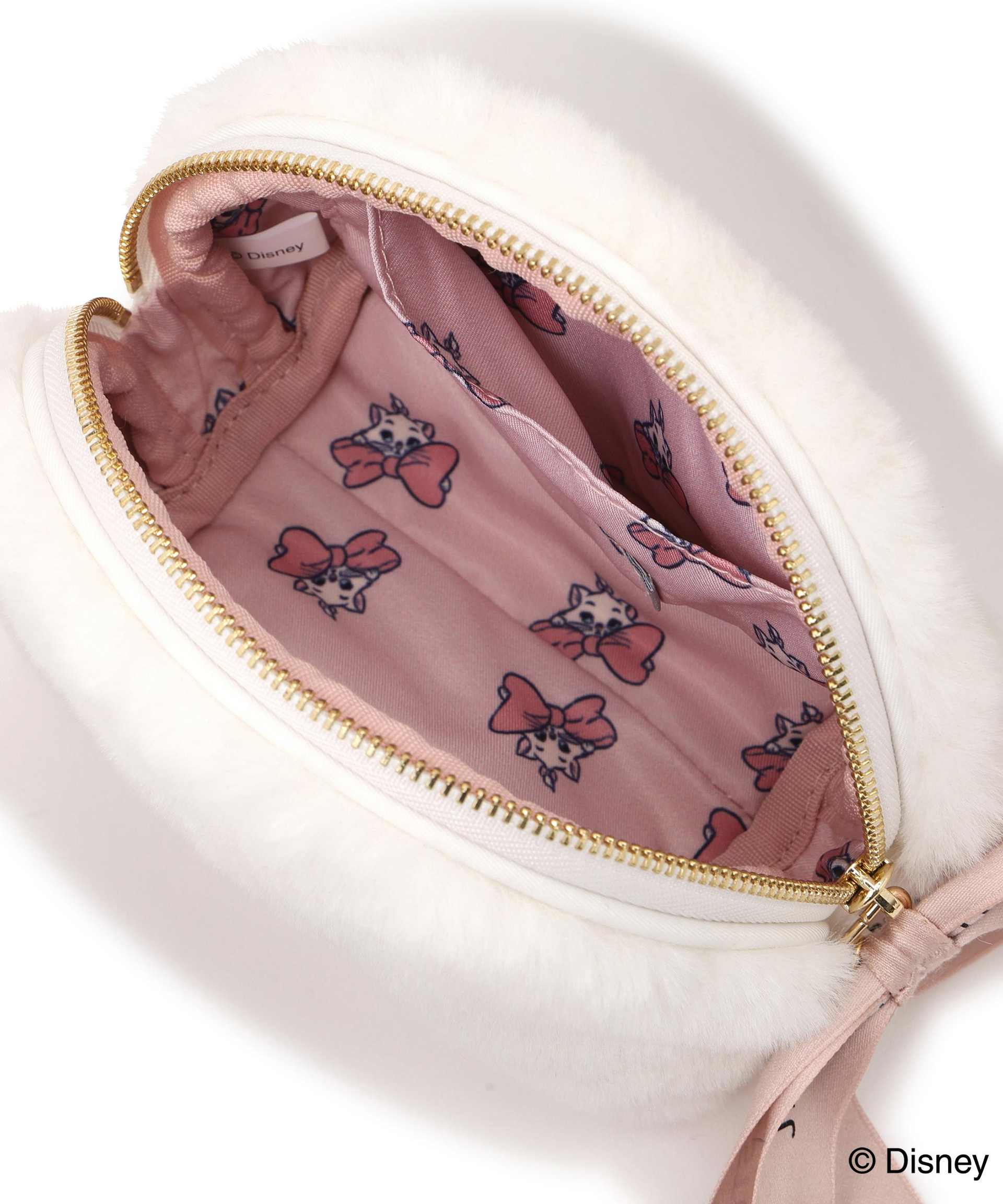 Disney Marie/ラウンドポーチ ホワイト