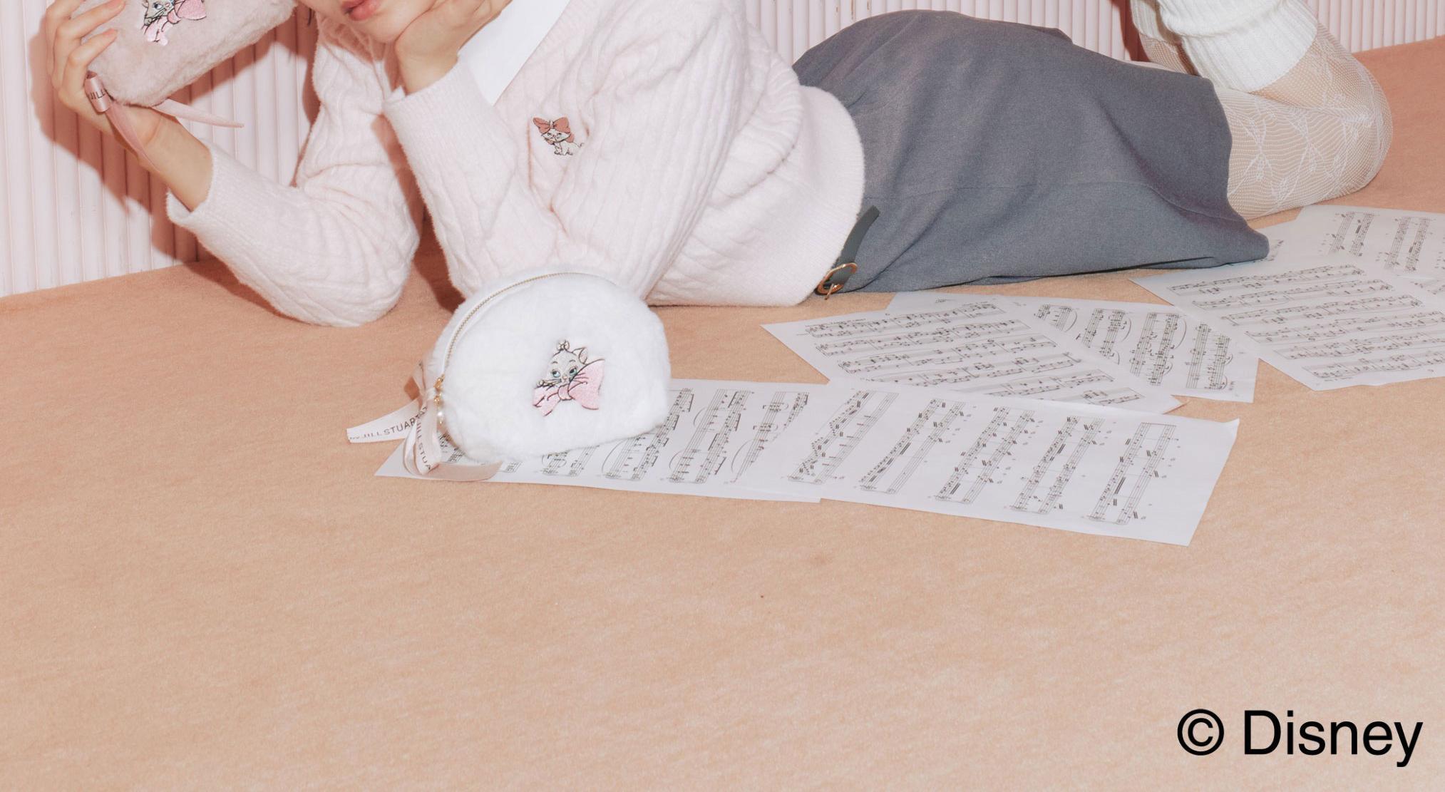 Disney Marie/ラウンドポーチ ホワイト