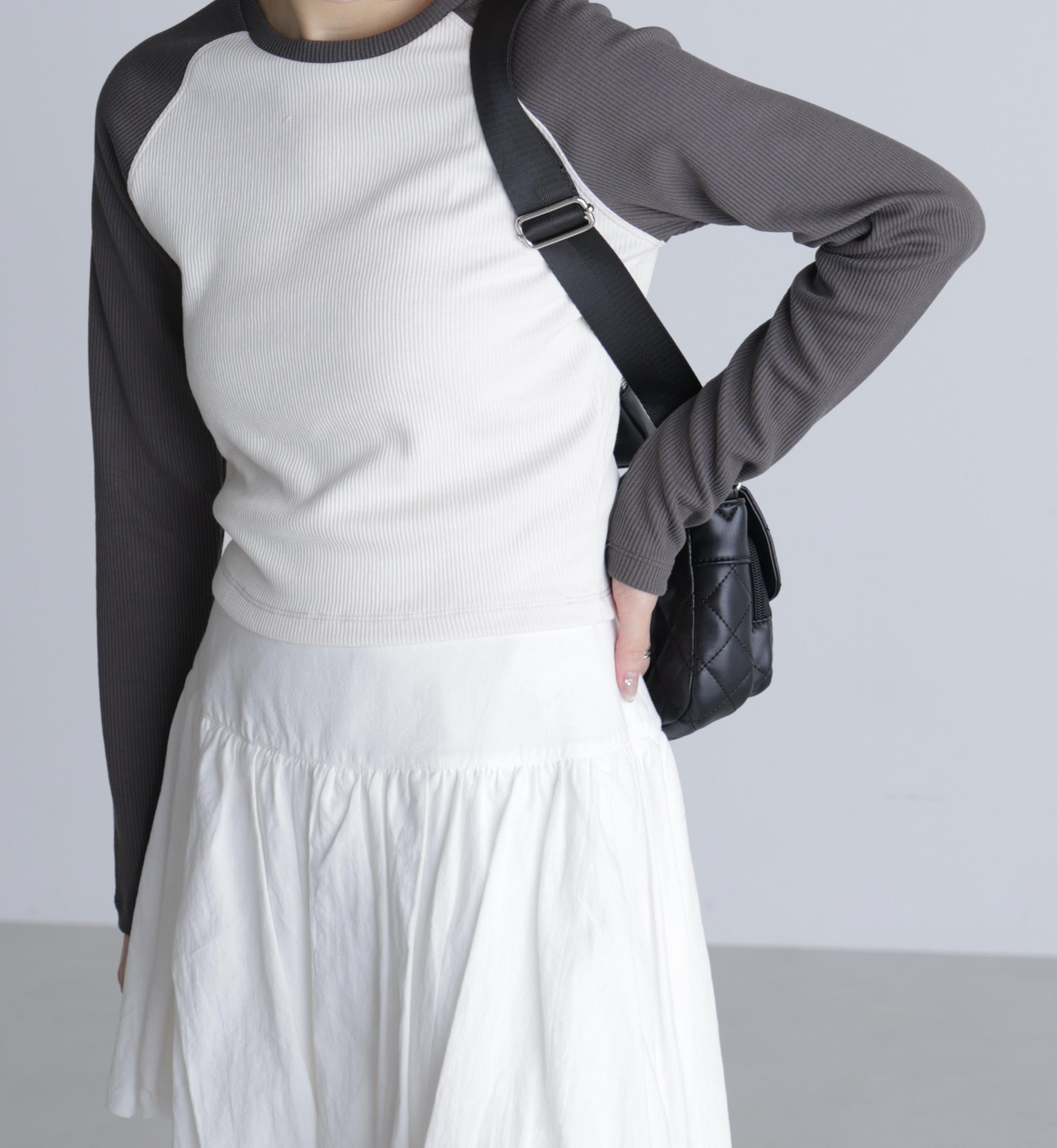 ラグラン長袖カットソー オフ