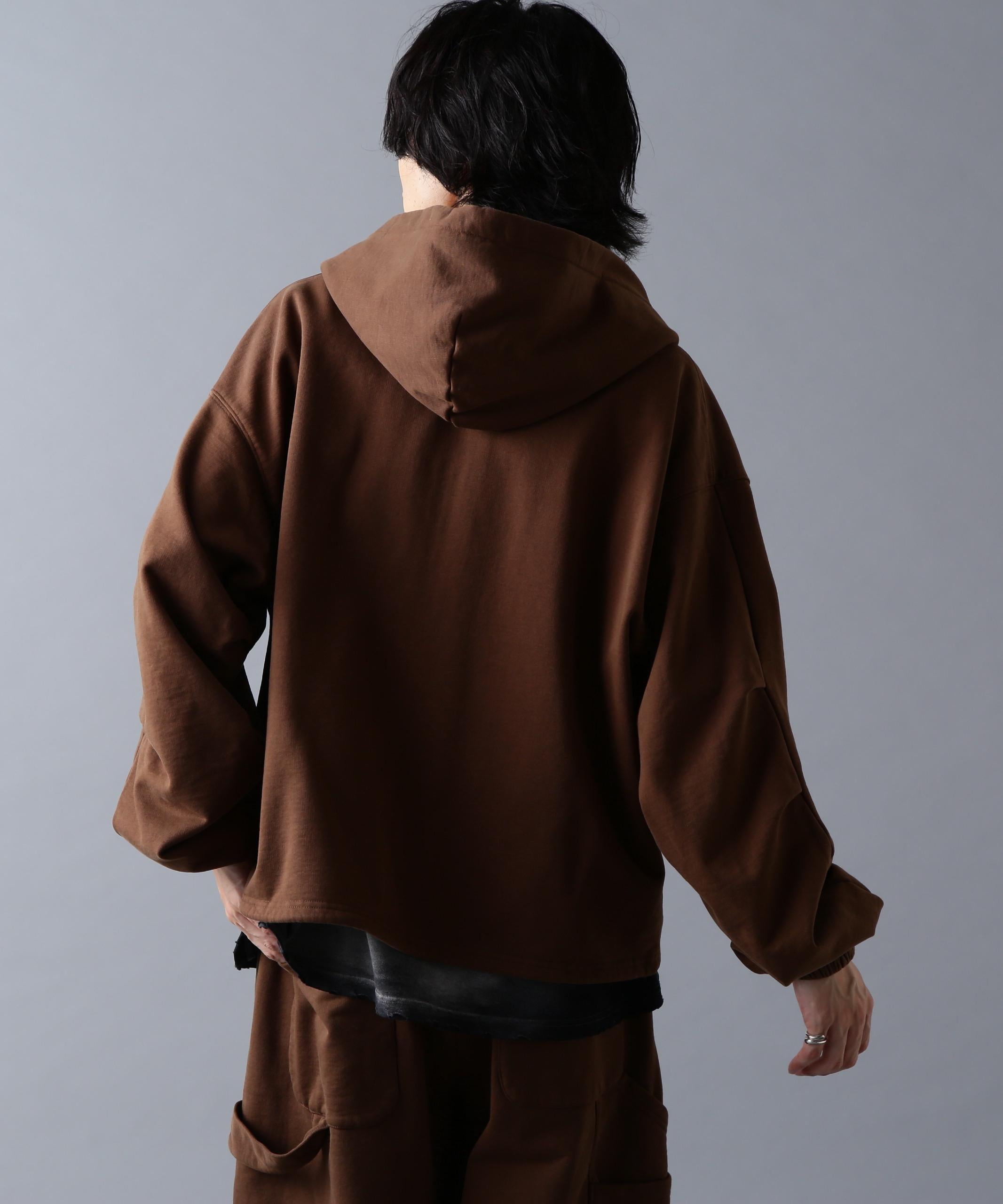 DankeSchon/ダンケシェーン/480HW SWEAT ZIP HOODIE ブラウン