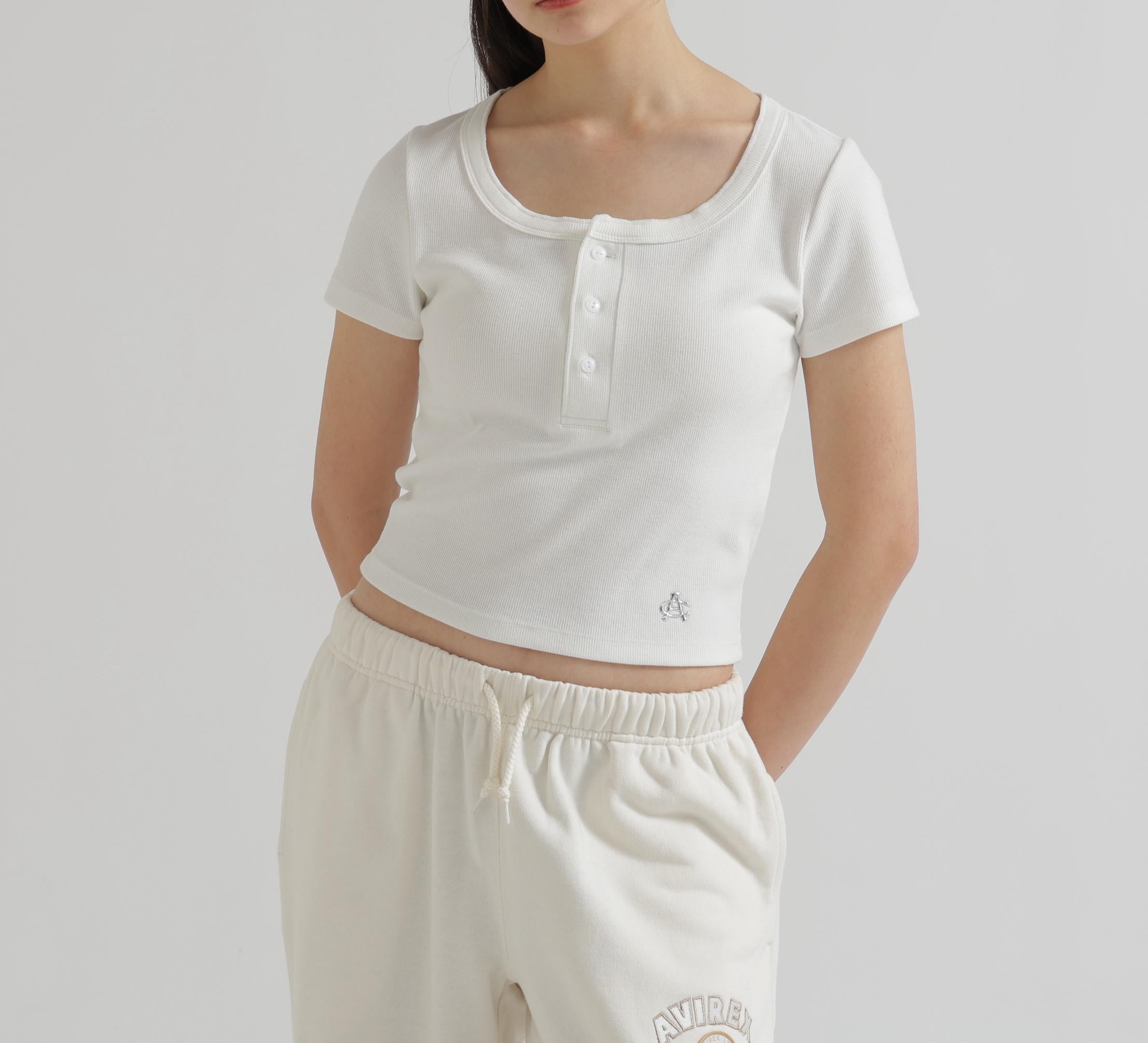 《直営店限定》S/S AC RIB HENLY T-SHIRT オフホワイト3