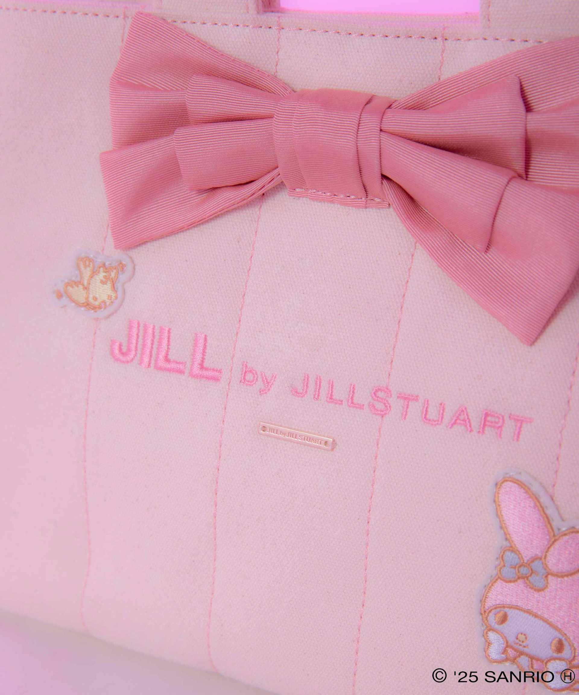 マイメロディ×リボンステッチトートバッグ ピンク