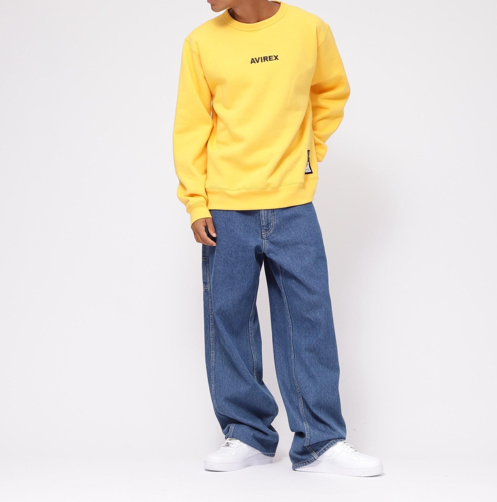 ロゴ クルースウェット/ A STA> LOGO C>EW SWEAT イエロー