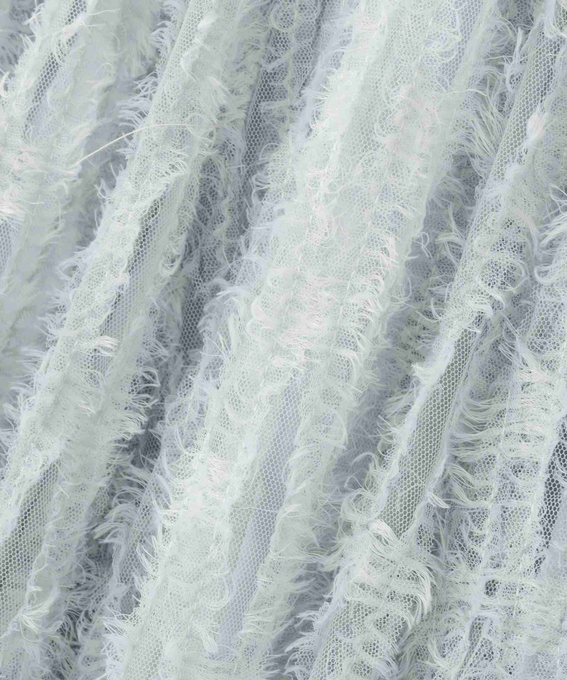 フェザーテープチュールスカート ブルー