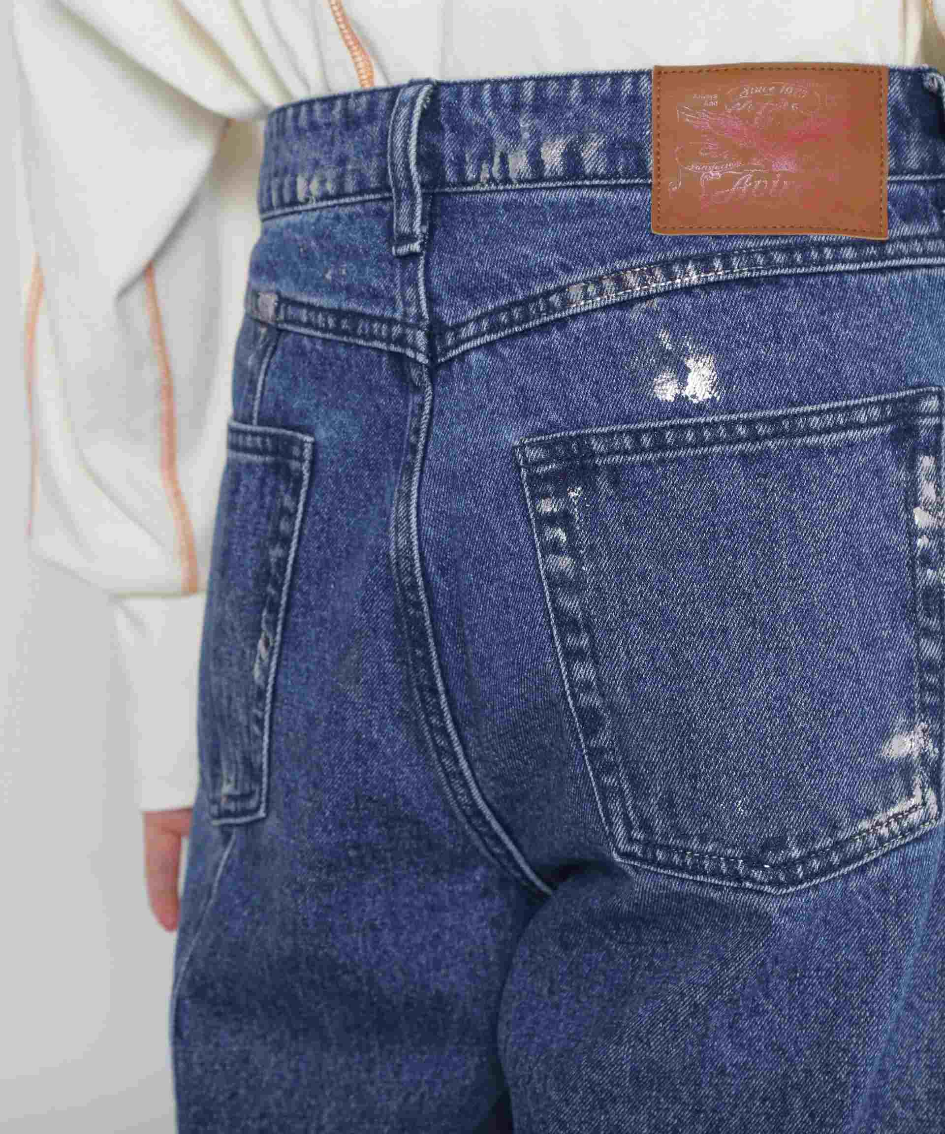 FOIL P>INT DENIM PANTS/箔プリントデニムパンツ ユーズド2