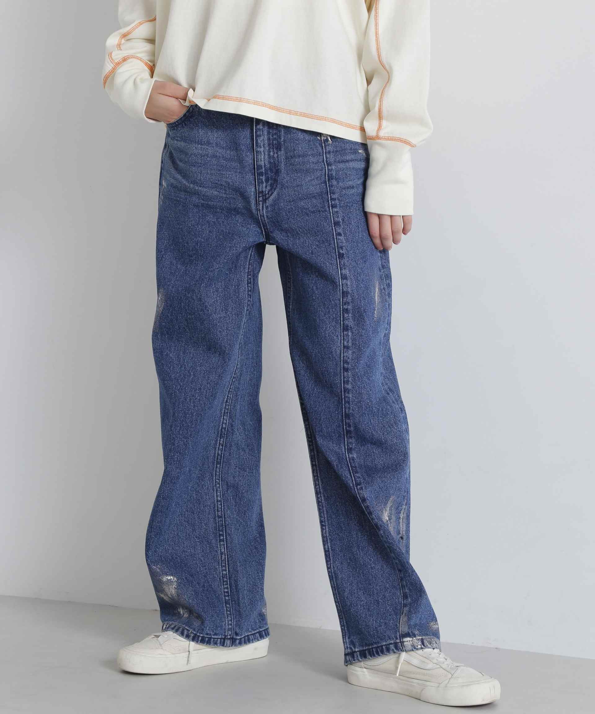 FOIL P>INT DENIM PANTS/箔プリントデニムパンツ ユーズド2