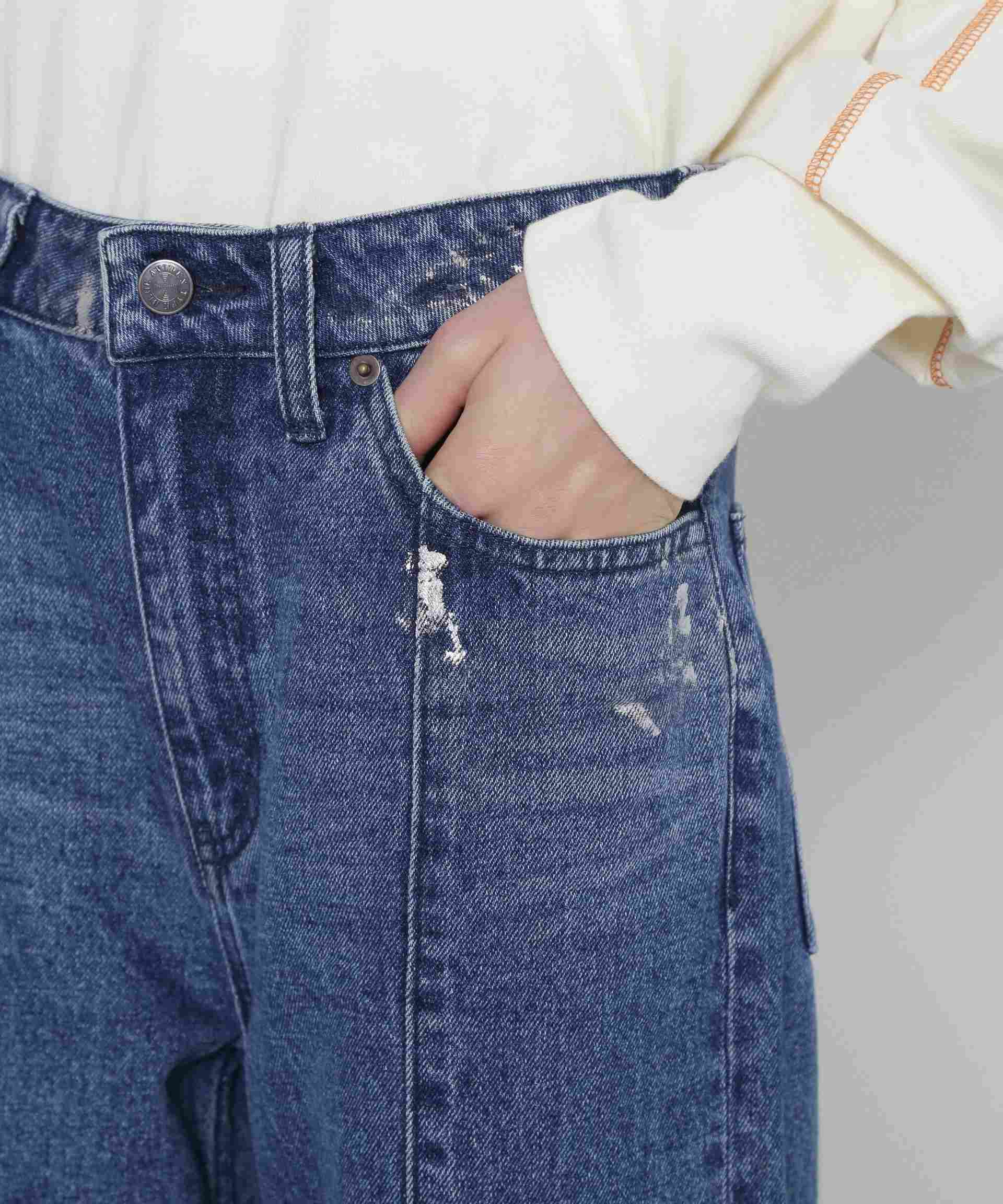 FOIL P>INT DENIM PANTS/箔プリントデニムパンツ ユーズド2