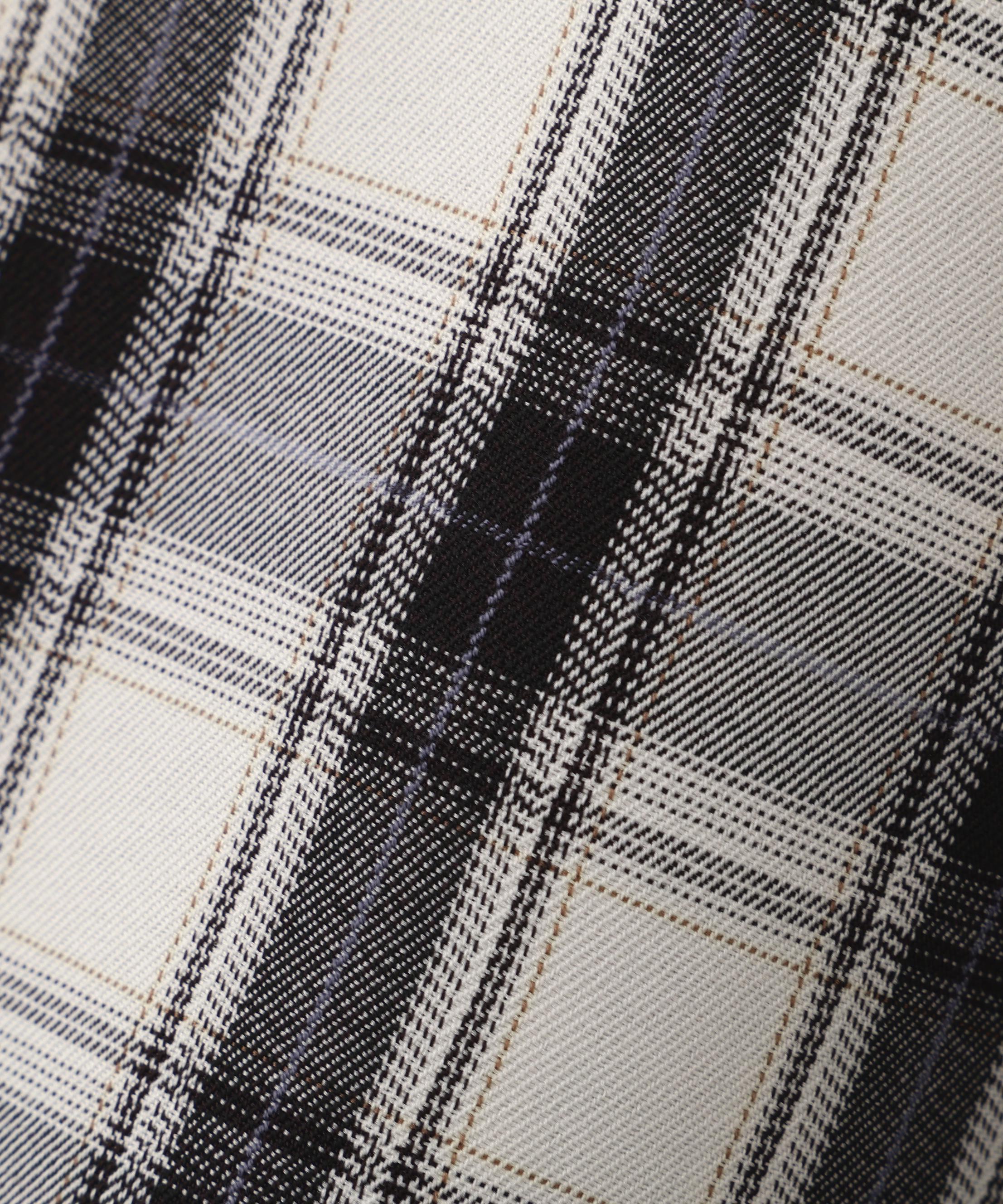 ナローマーメイドスカート ブラックチェック1