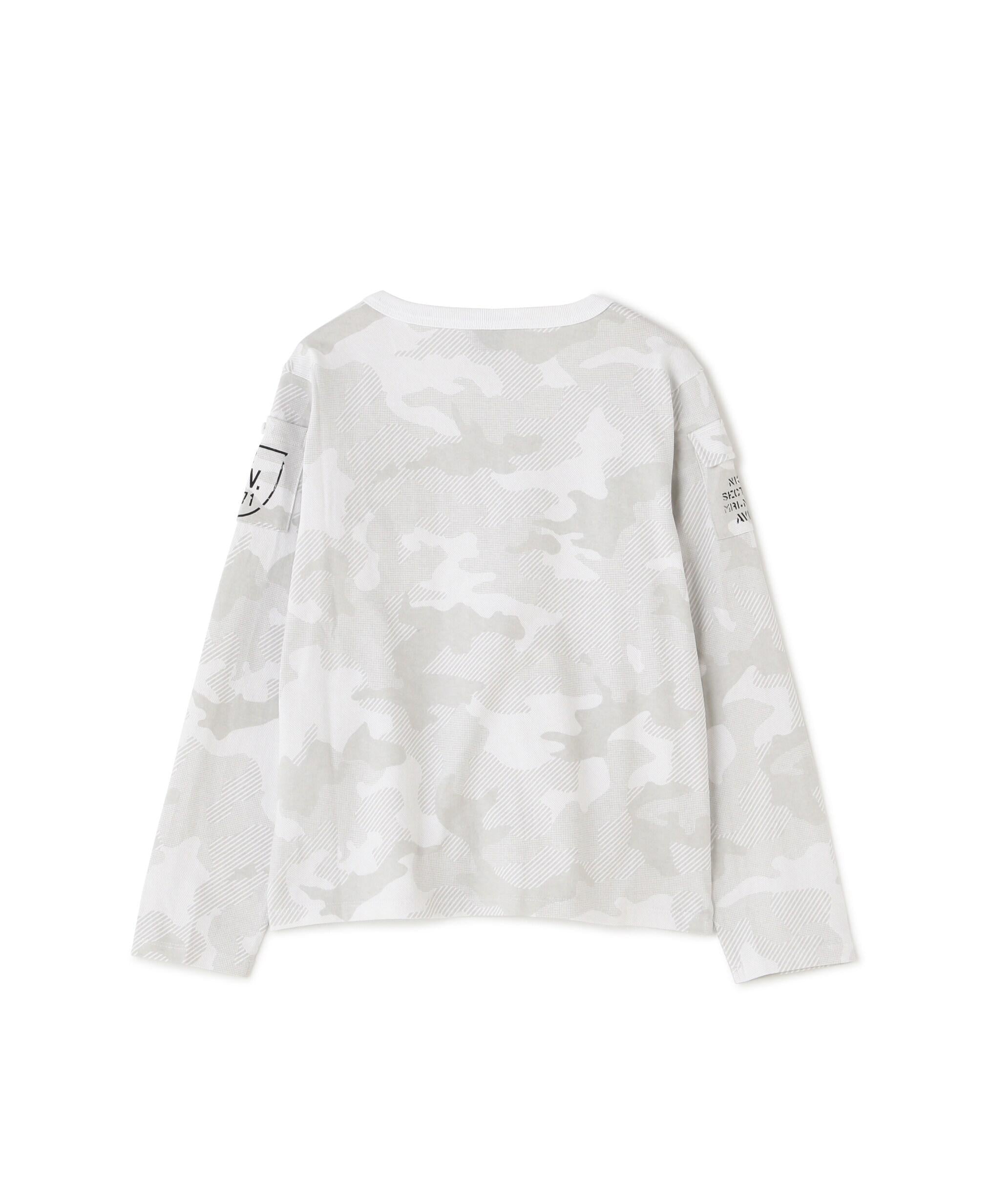 《KIDS / キッズ》FATIGUE C>EW NECK LONGSLEEVE T-SHI>T / ファティーグ クルーネック ロングスリ ホワイトカモ34