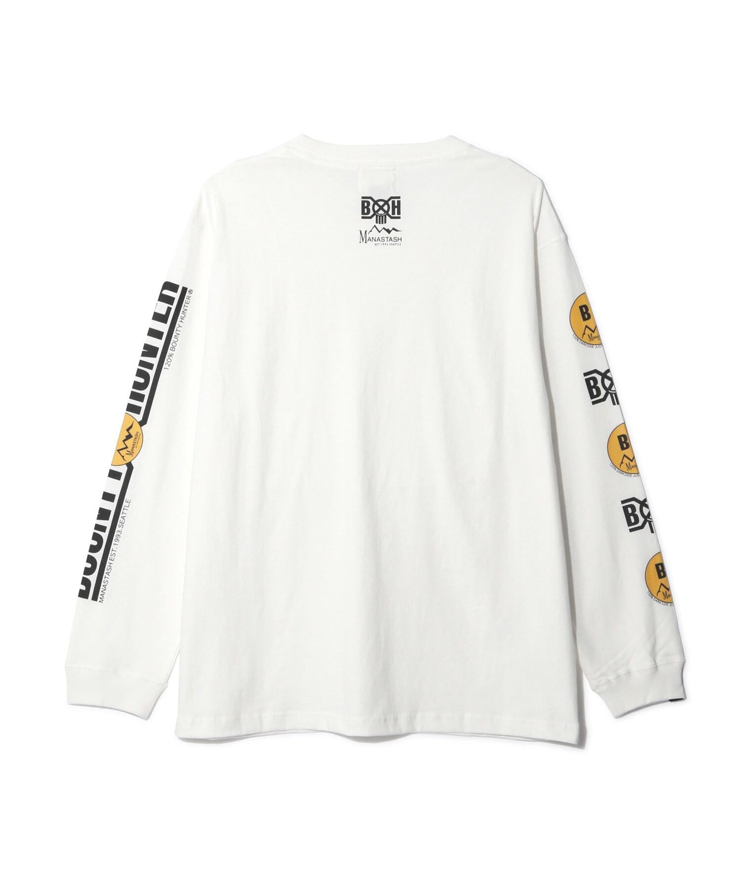 MANASTASH/マナスタッシュ/xBOUNTY HUNTER L/S TEE ホワイト