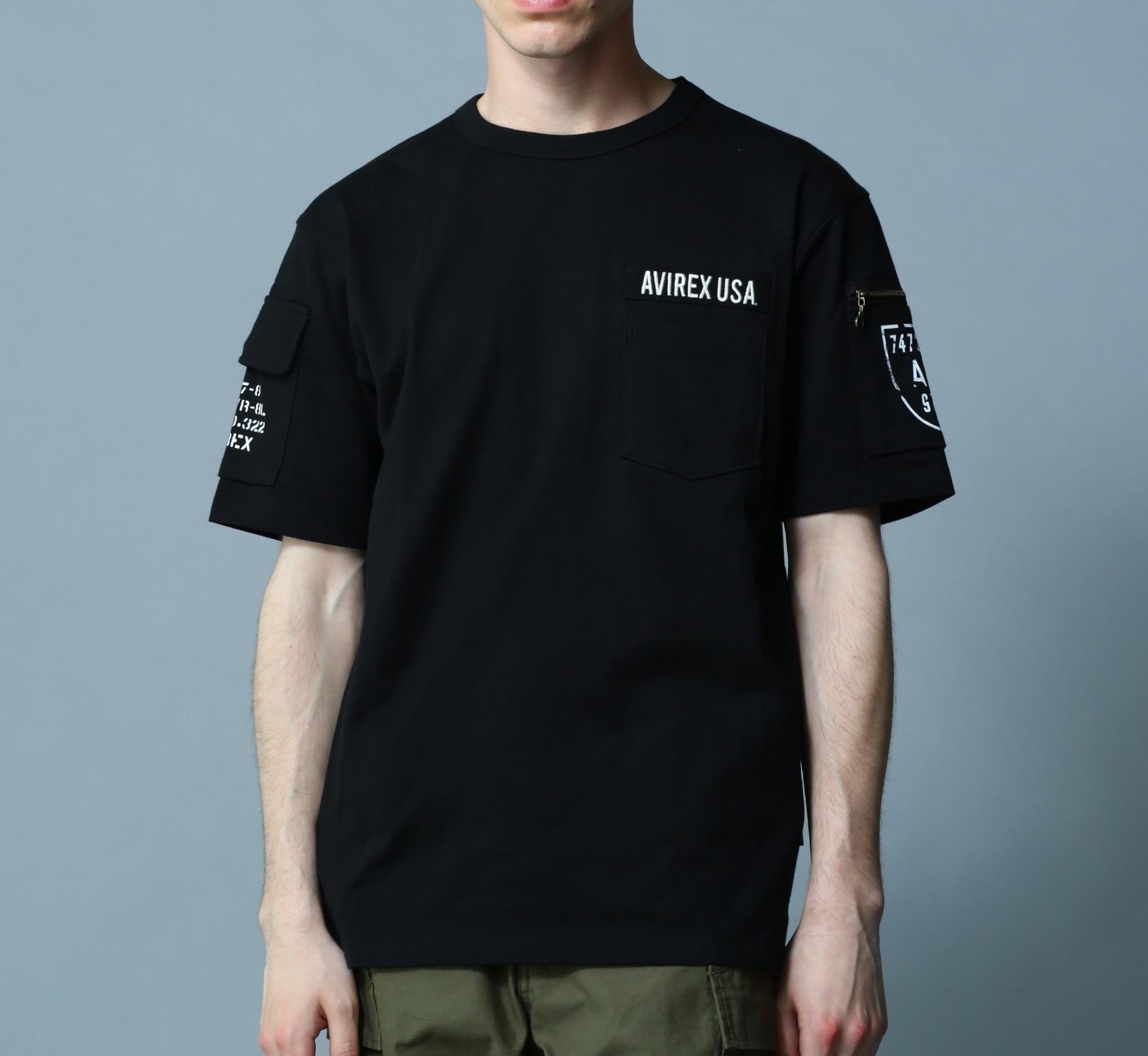 FATIGUE S/S T-SHIRT / ファティーグ 半袖 Tシャツ / AVIREX / アヴィレックス ブラック