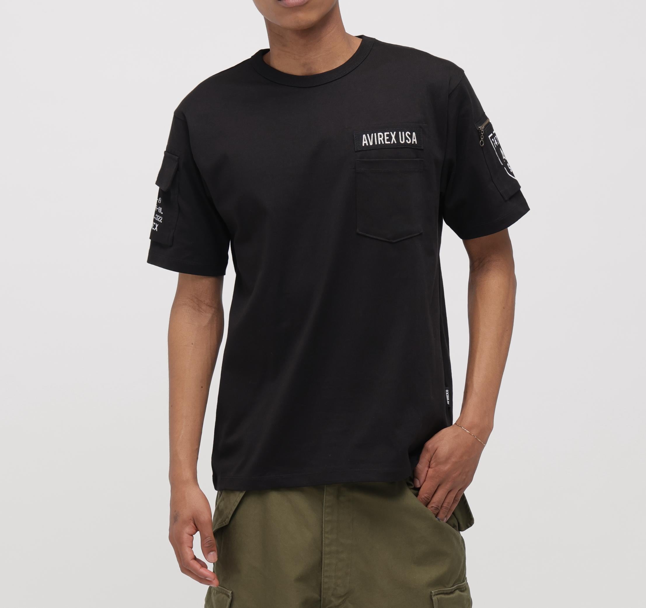 FATIGUE S/S T-SHIRT / ファティーグ 半袖 Tシャツ / AVIREX / アヴィレックス ブラック
