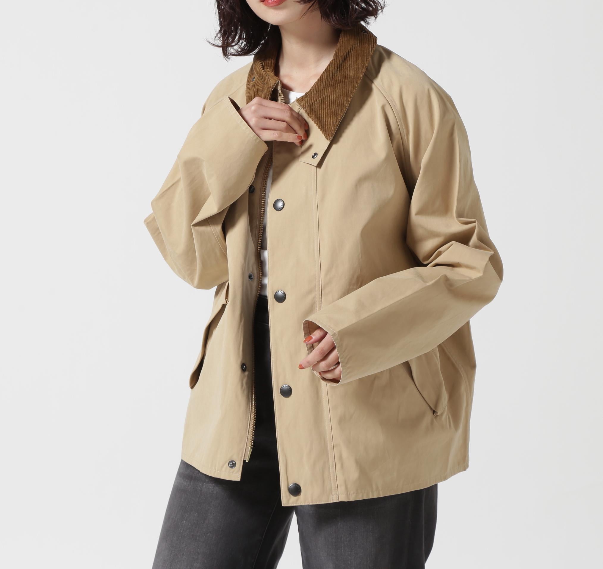 Barbour(バブアー)TRANSPORT / トランスポート/ピーチスキン コットン ショートレングスブルゾン ベージュ