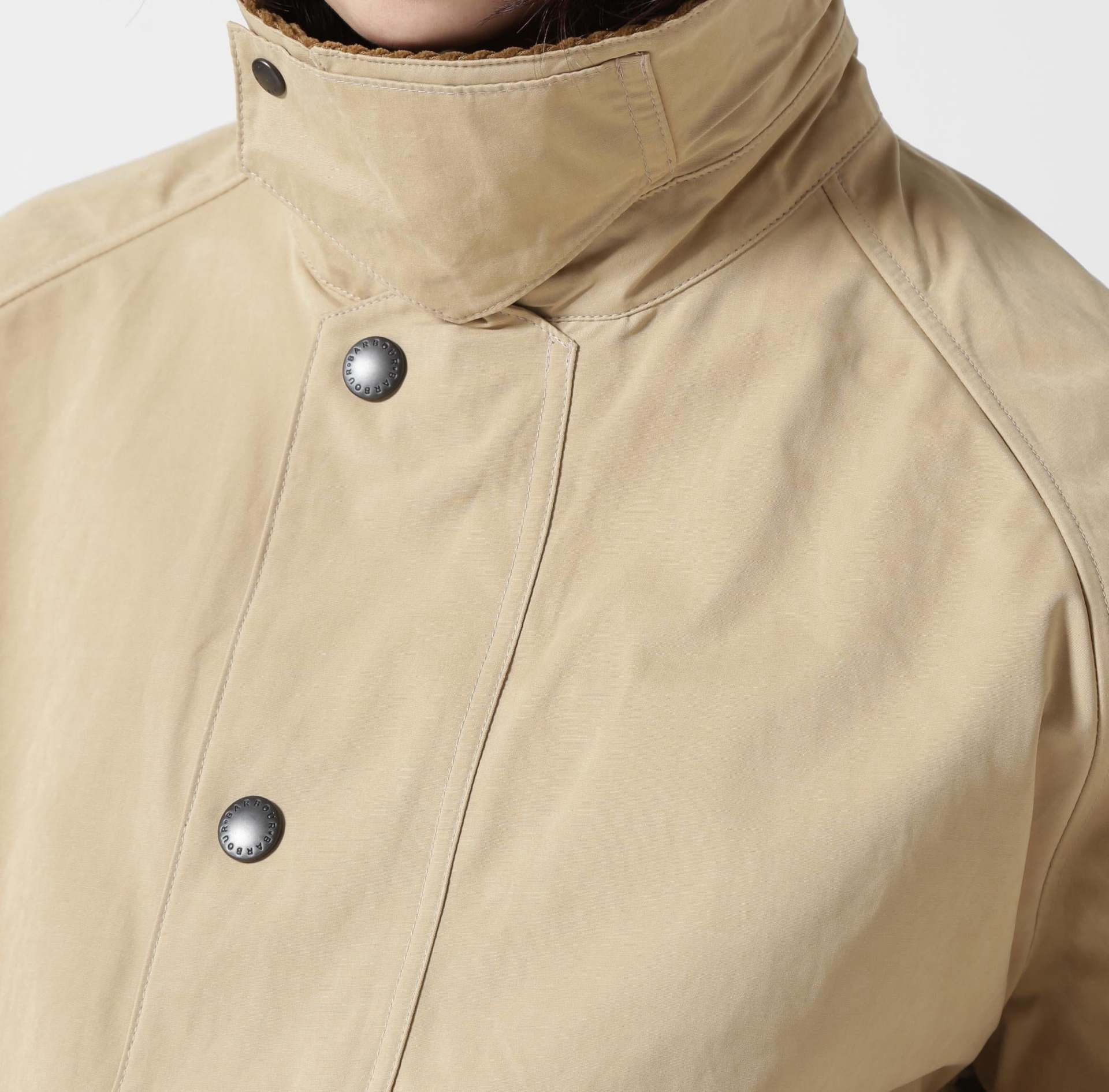 Barbour(バブアー)TRANSPORT / トランスポート/ピーチスキン コットン ショートレングスブルゾン ベージュ