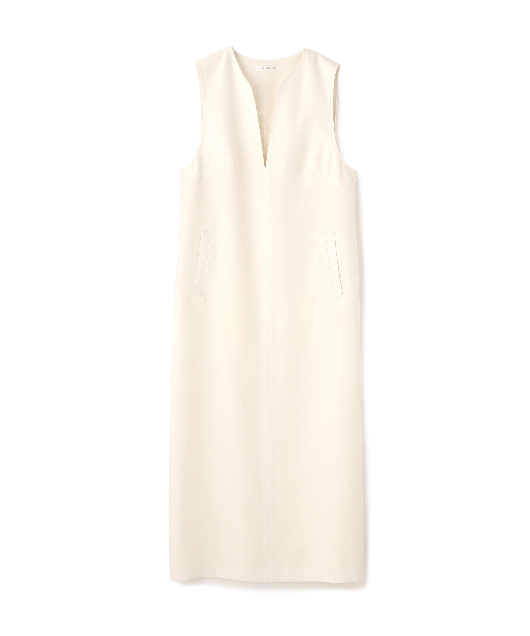 ◆キーネックジャンパースカート エクリュ1