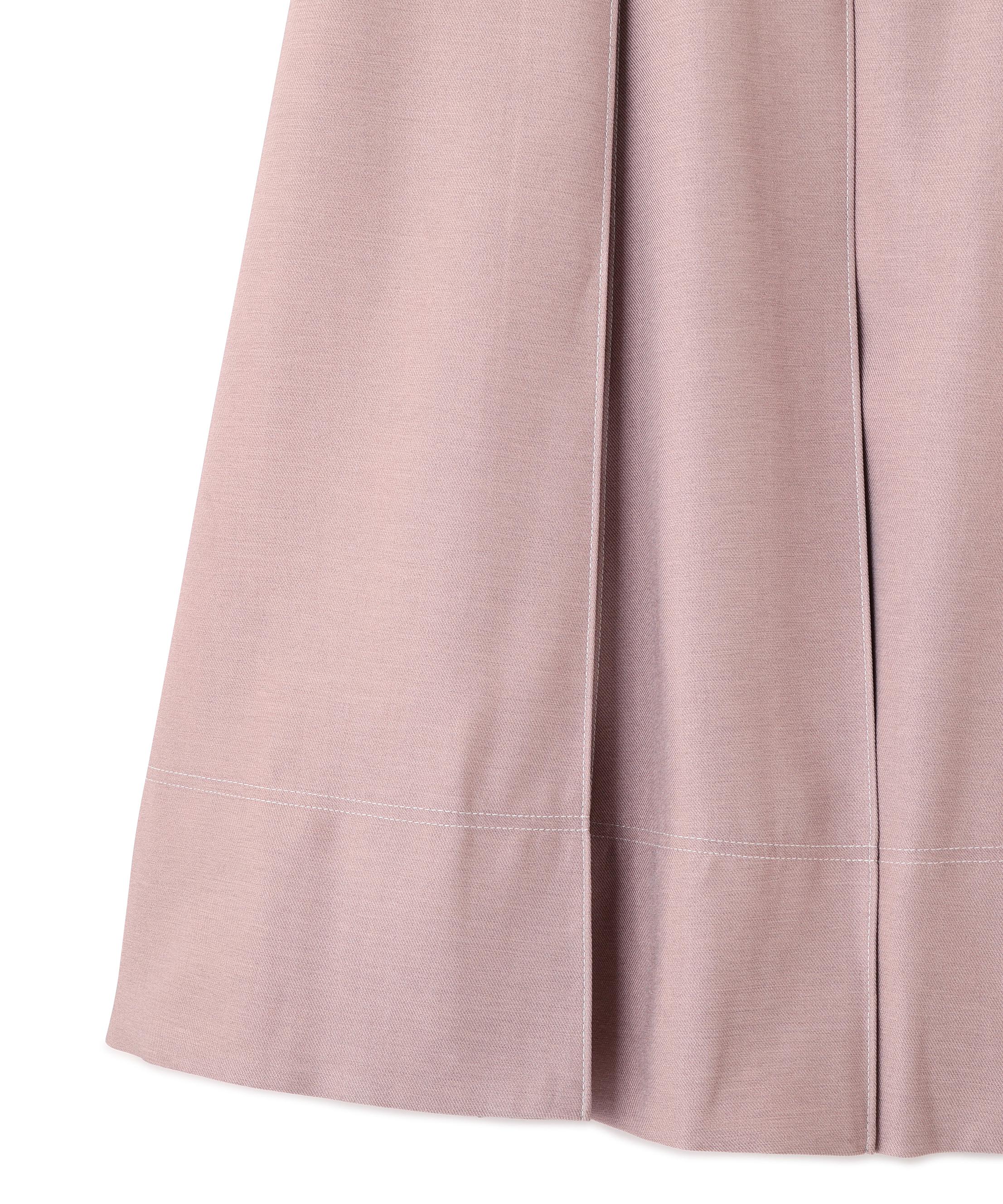 デニムライク配色ステッチビスチェジャンスカ ピンク