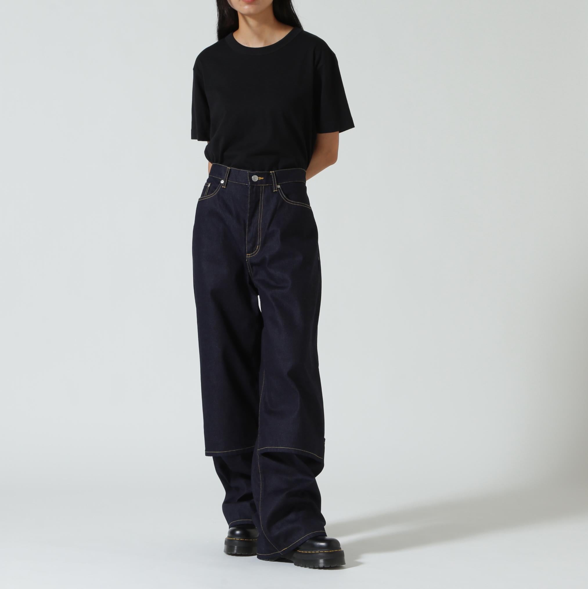 eautiful people/ビューティフルピープル/selvedge denim flip hem pants インディゴ7