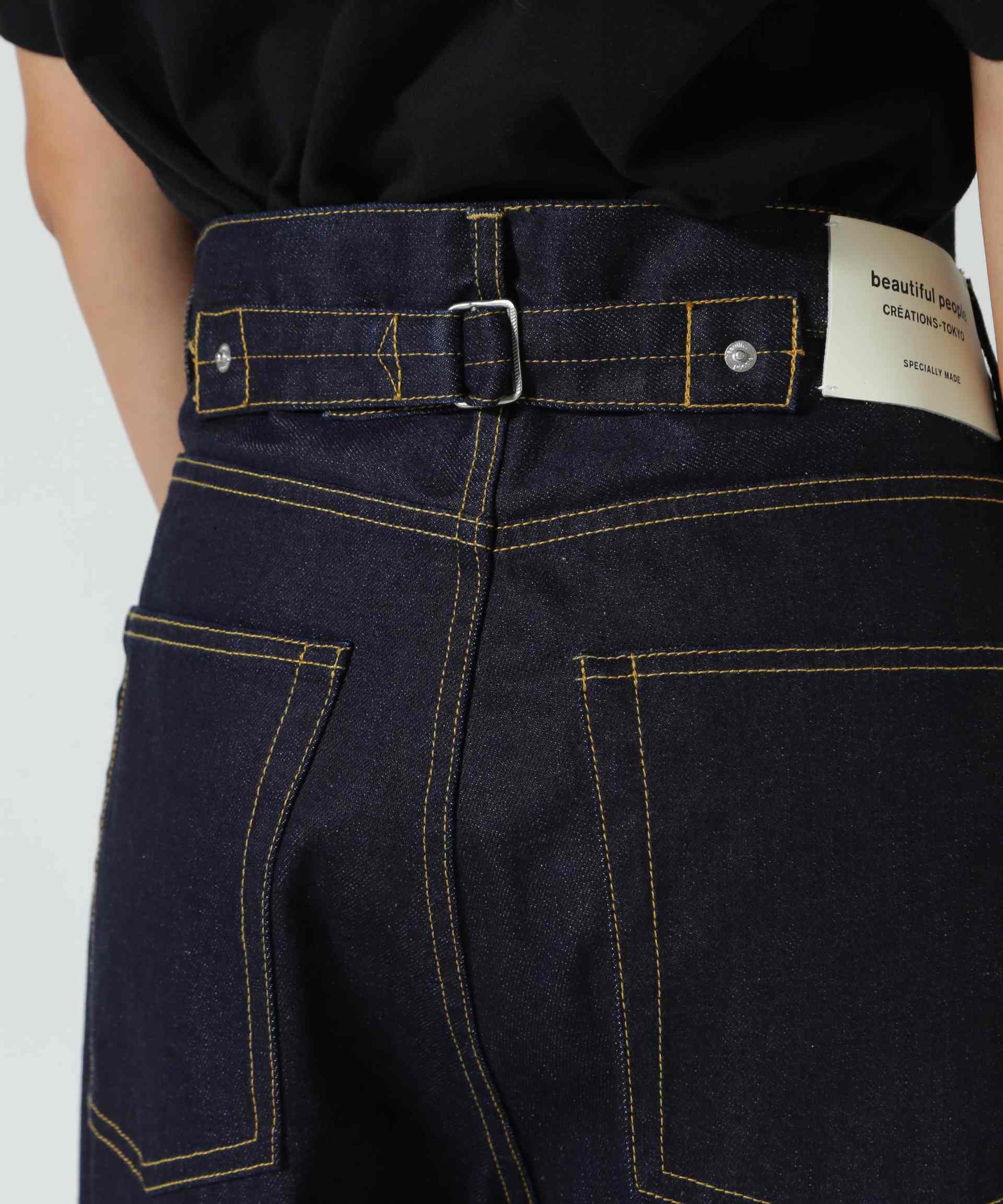 eautiful people/ビューティフルピープル/selvedge denim flip hem pants インディゴ7