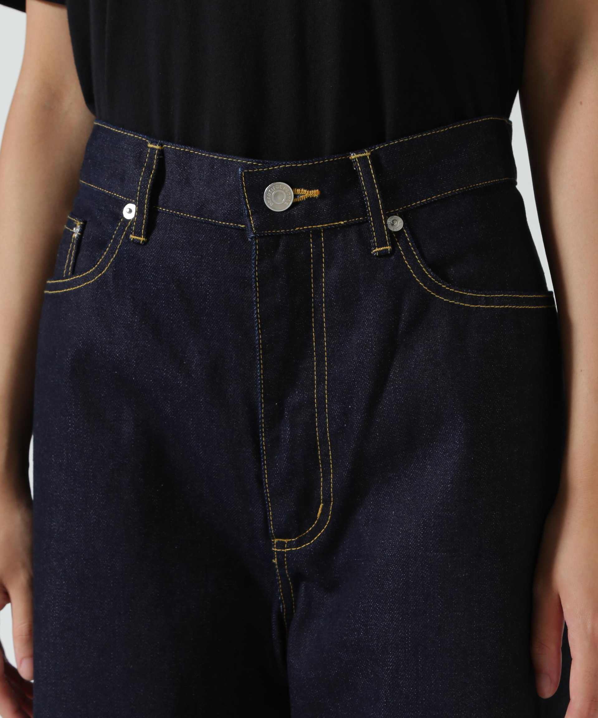 eautiful people/ビューティフルピープル/selvedge denim flip hem pants インディゴ7