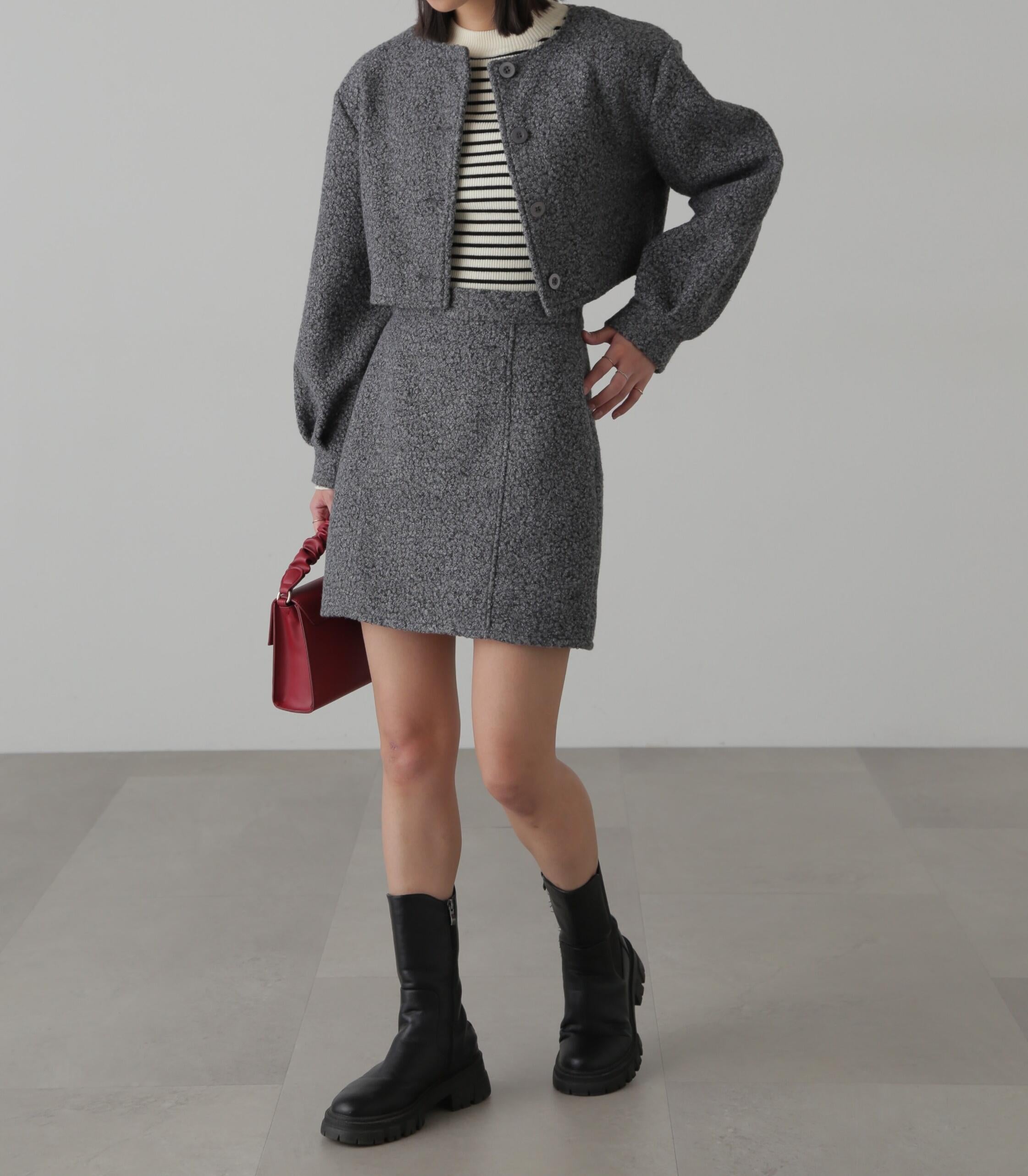 〈洗える〉マシンウォッシャブルボトルネックニット ボーダー1