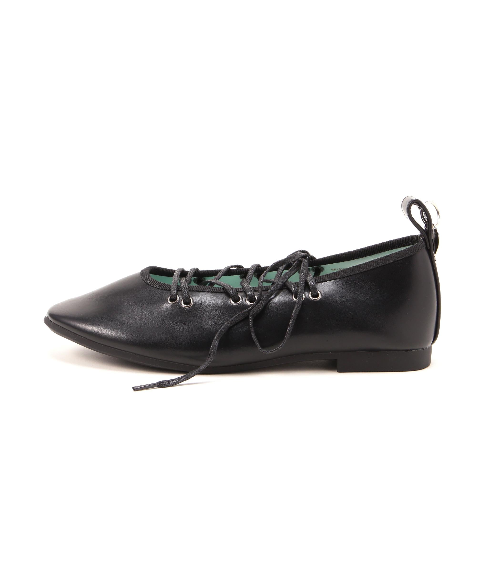 >OCKFISH WEATHE>WEA>/ロックフィッシュ ウェザーウェア/LACEUP FLAT PU ブラック