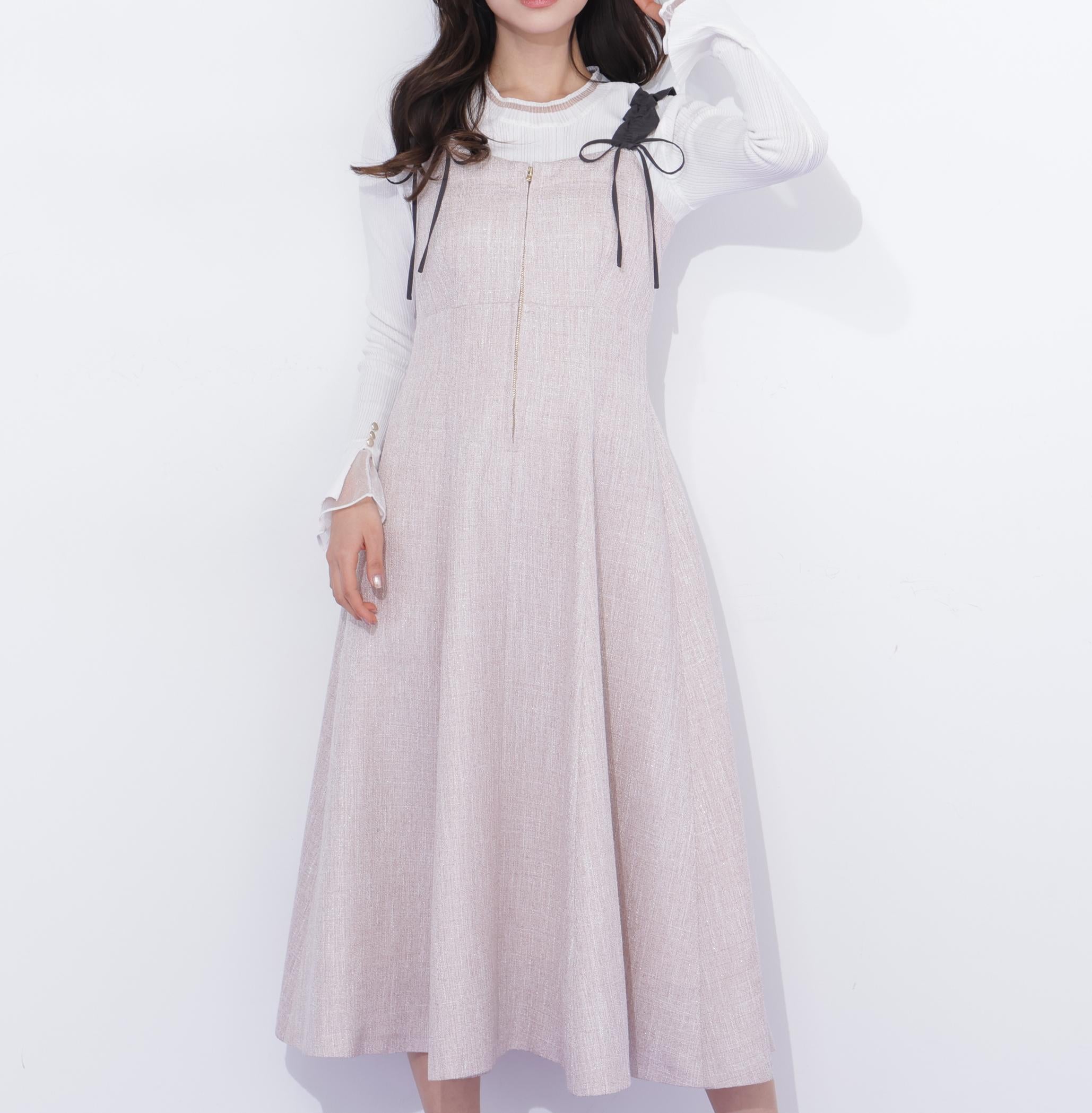 フリルショルダージャンスカ ピンク