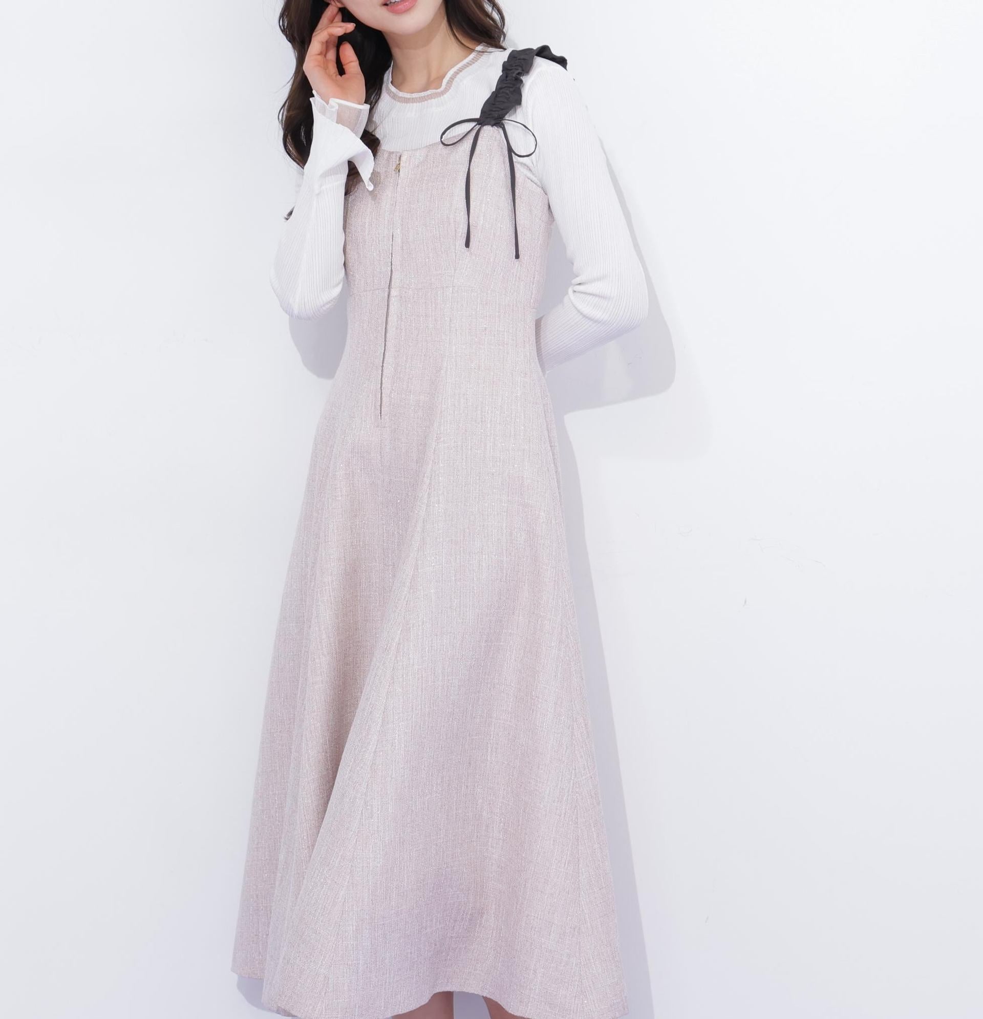 フリルショルダージャンスカ ピンク