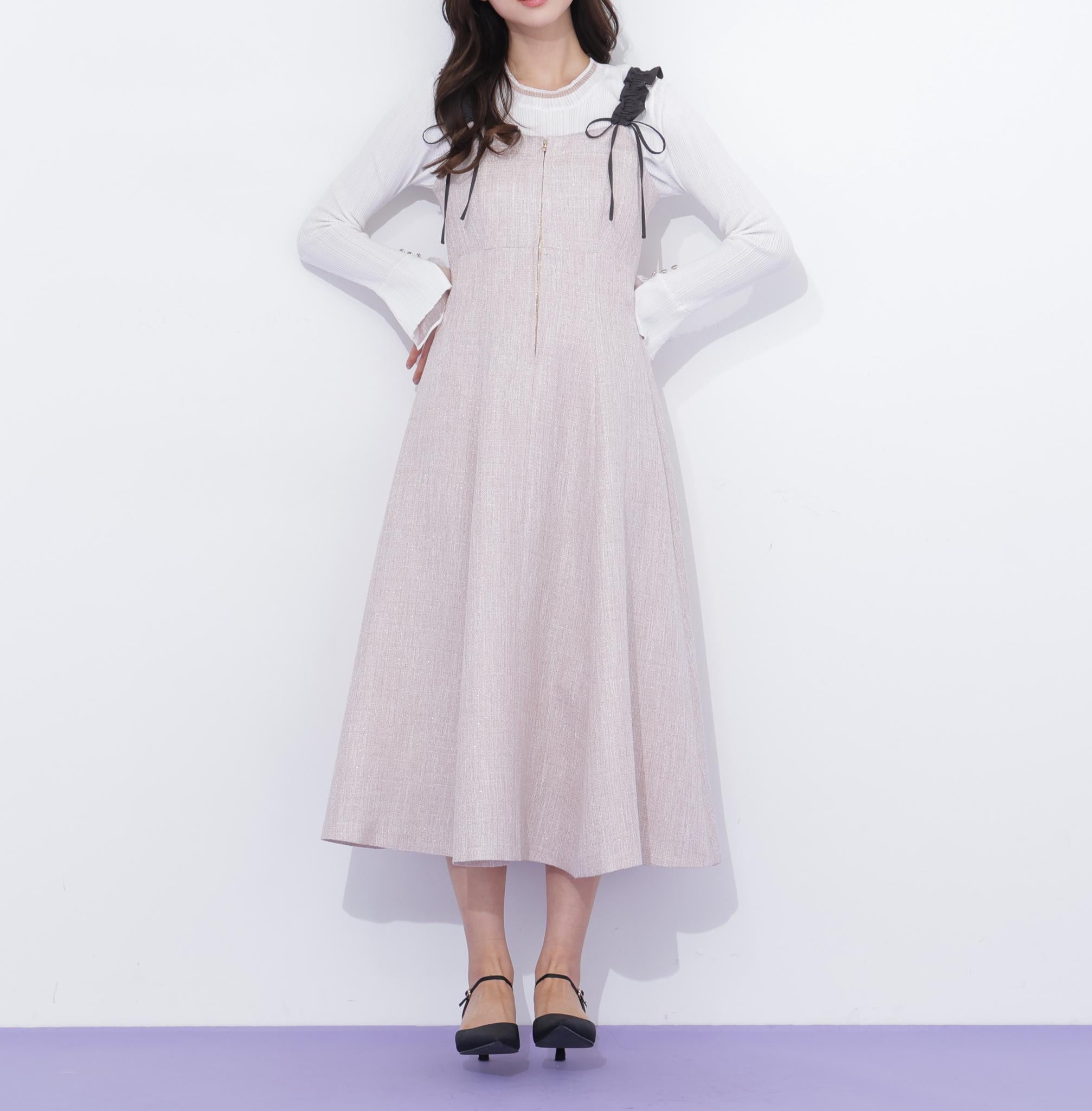 フリルショルダージャンスカ ピンク