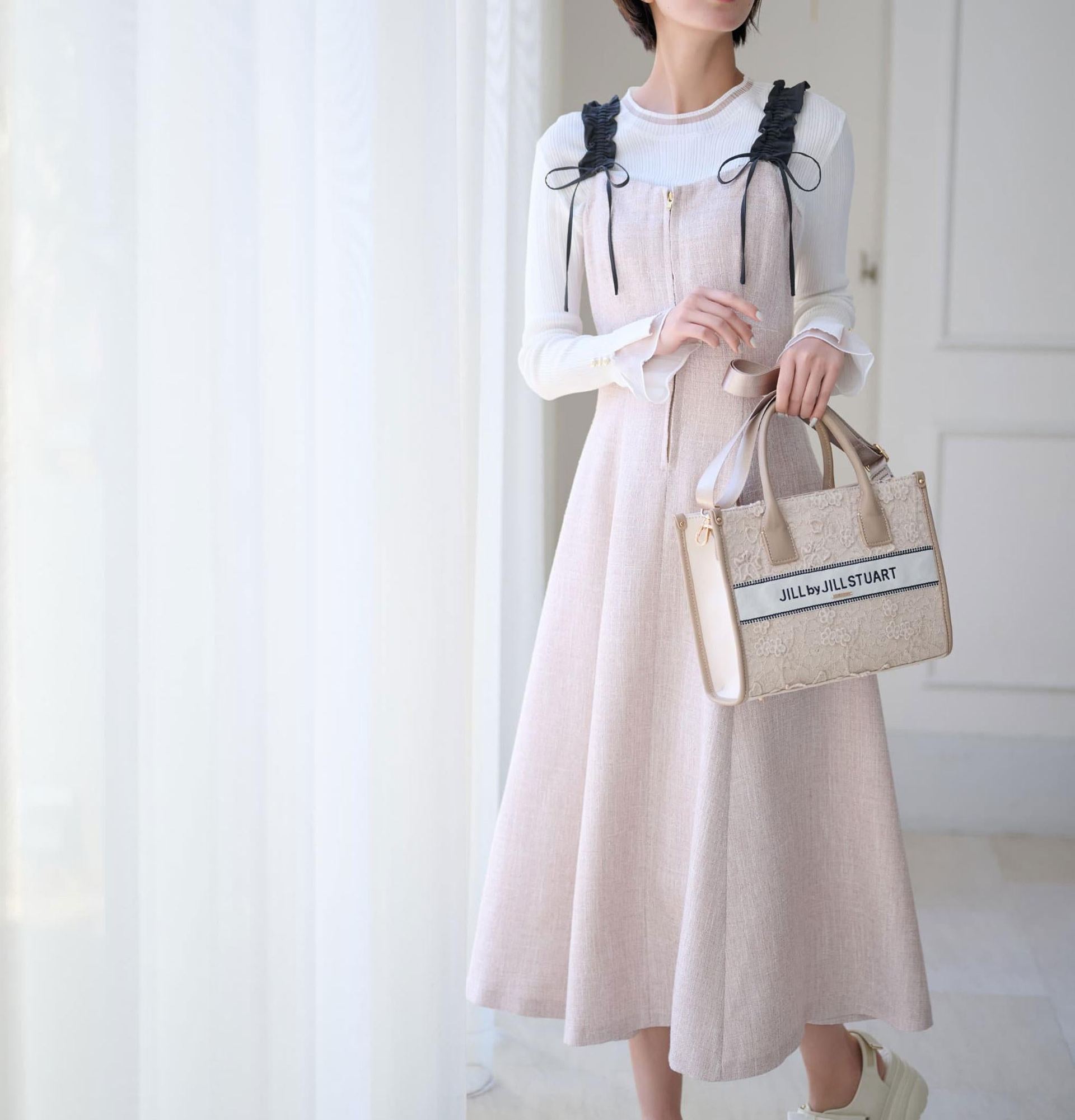 フリルショルダージャンスカ ピンク