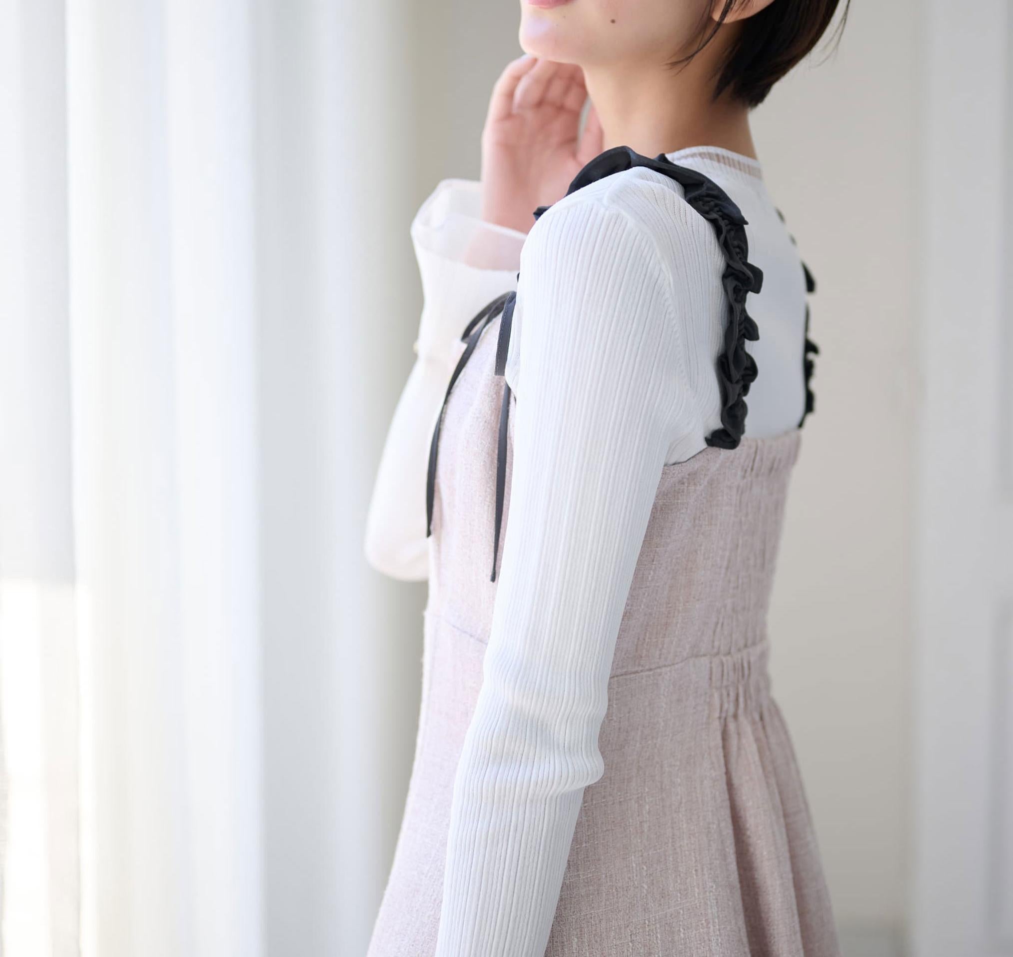 フリルショルダージャンスカ ピンク