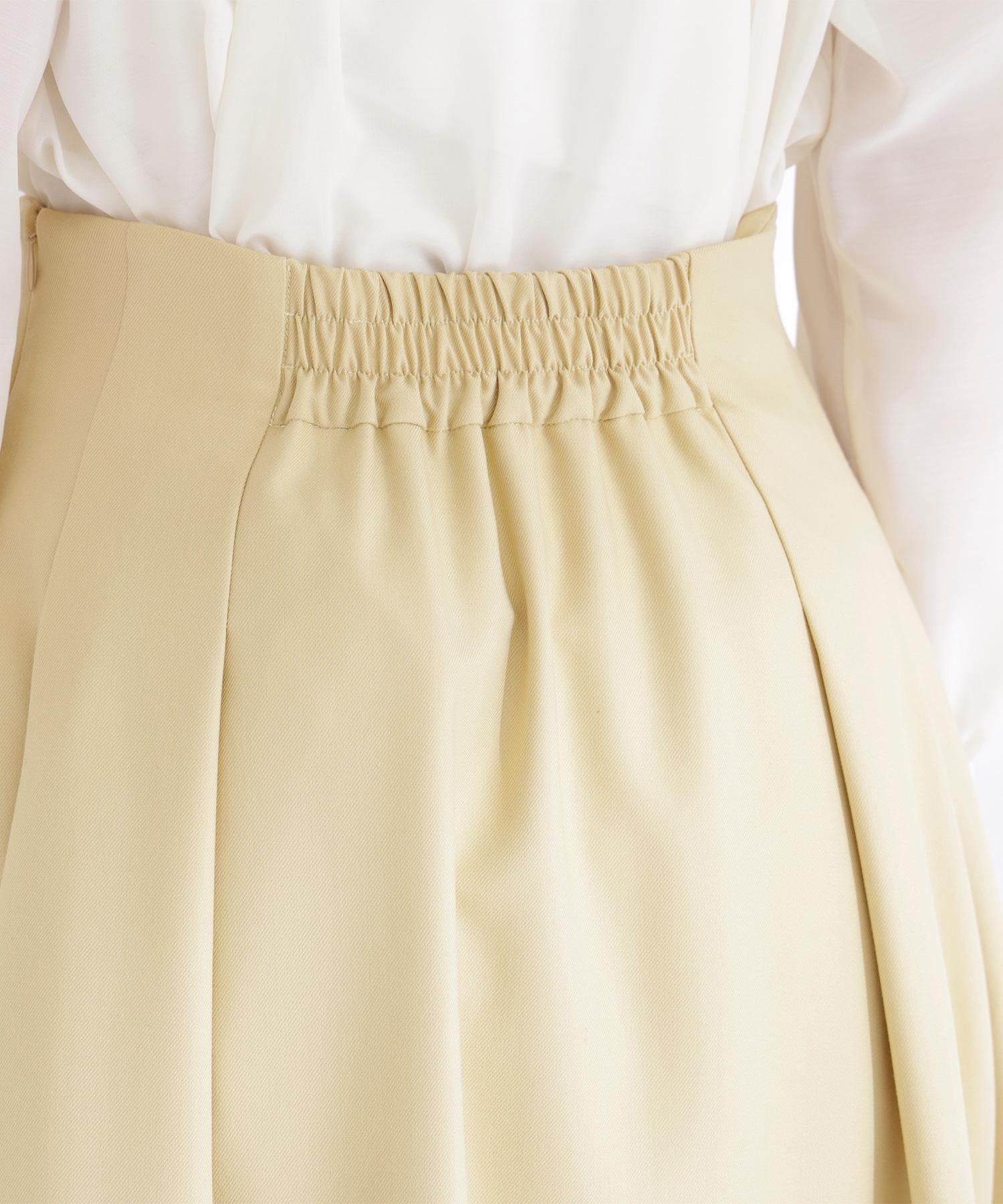 フロントボタンフレアスカート イエロー