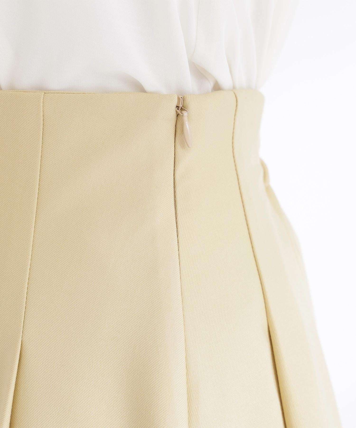 フロントボタンフレアスカート イエロー