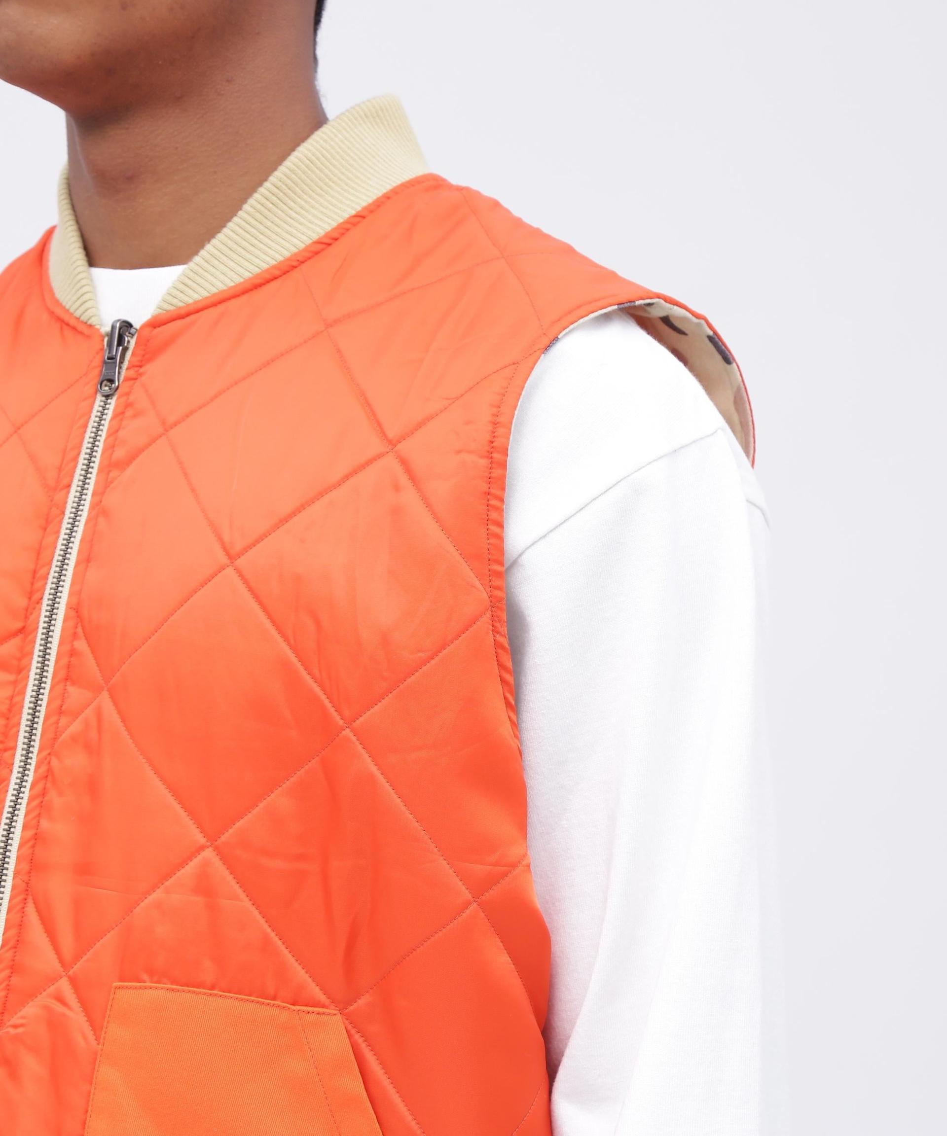>EVE>SIRLE DUCK CAMO VEST / リバーシブル ダックカモ ベスト / AVI>EX / アヴィレックス オレンジ