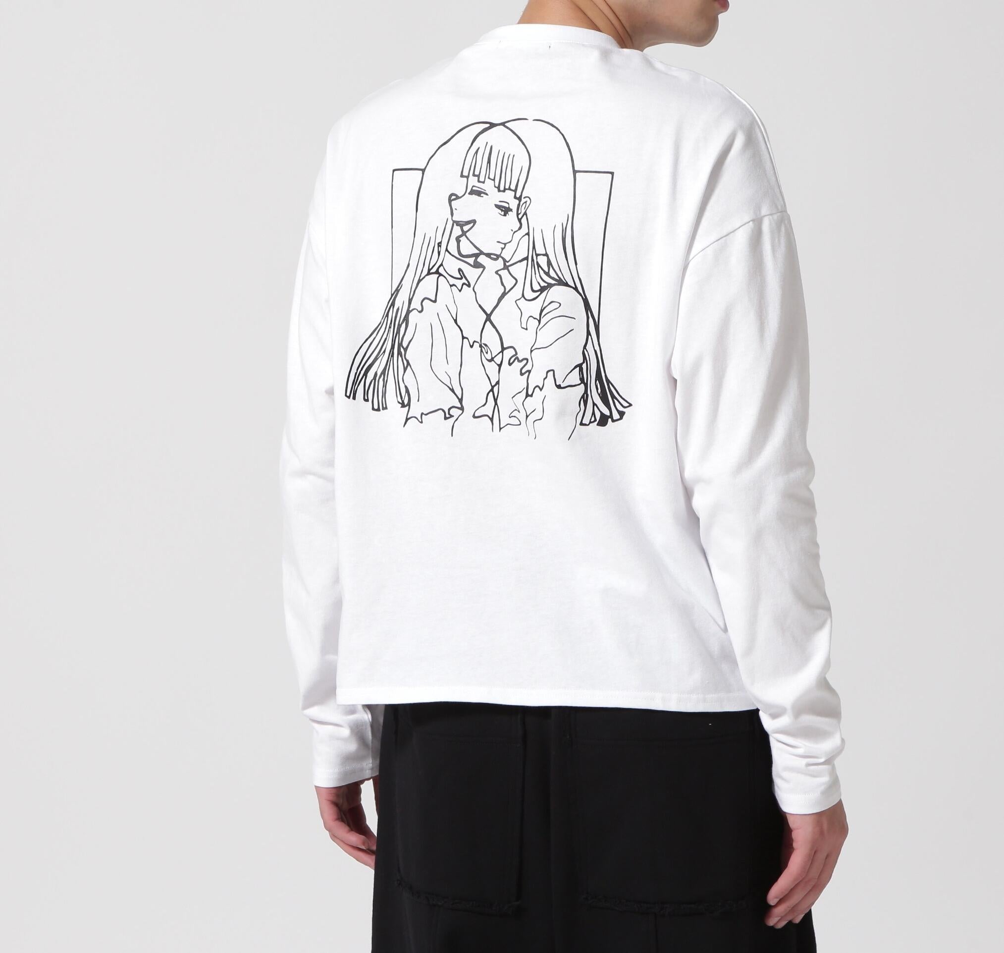 gious×LHP/ギボス×エルエイチピー/Twins gil long Tshit/コラボロングスリーブTシャツ ホワイト