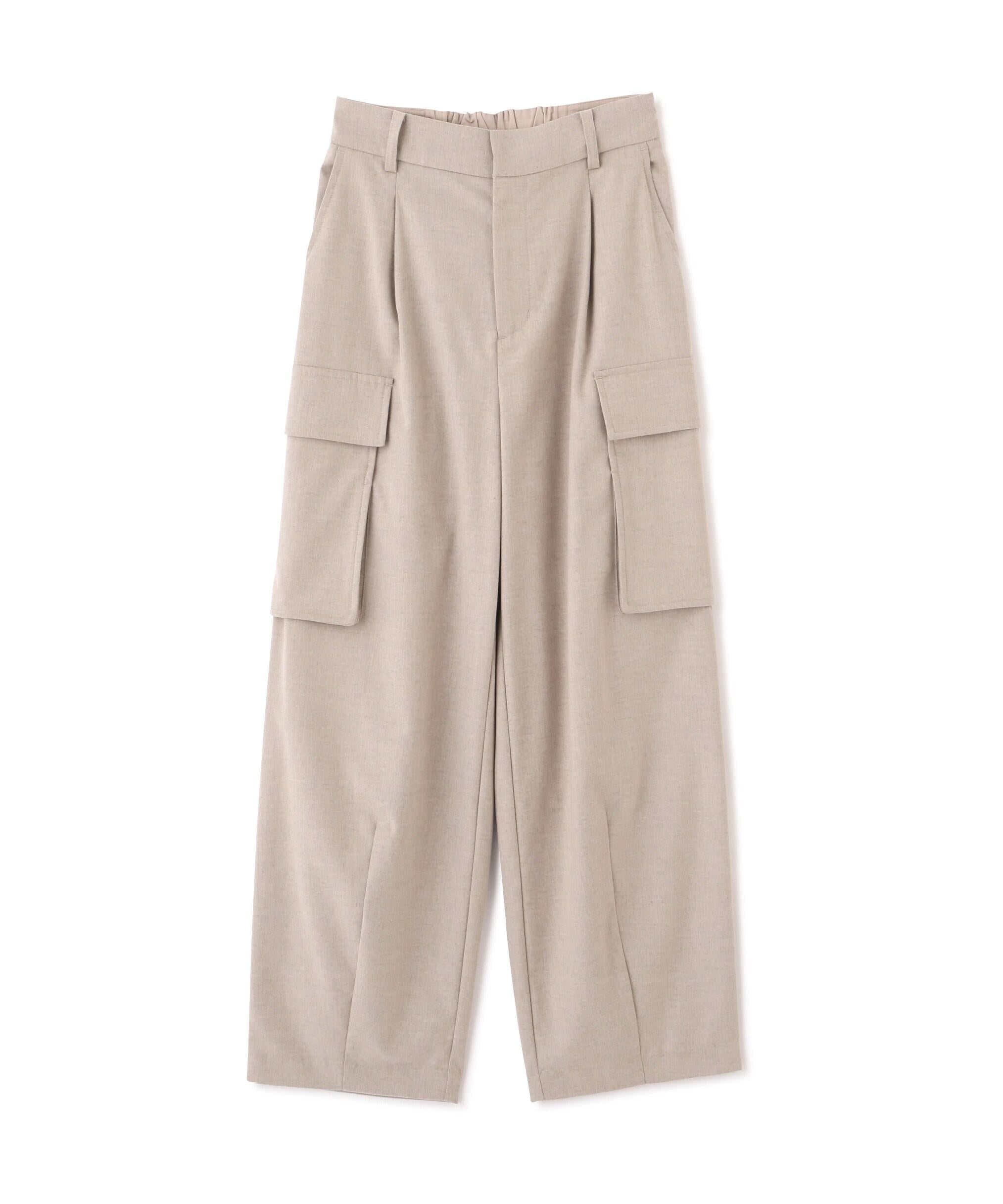 ウールライクカーゴワイドパンツ オフ