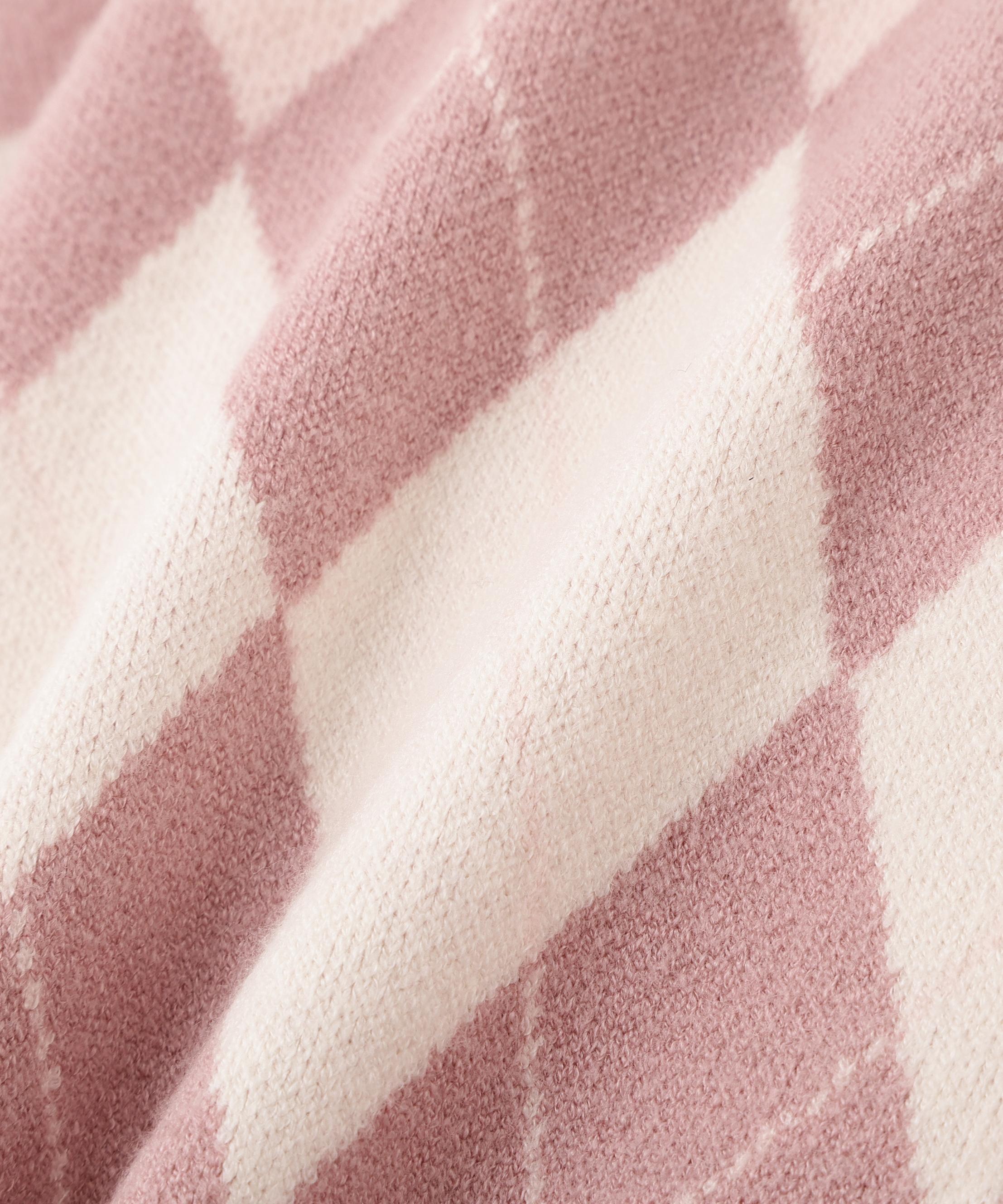 <BEARシリーズ>アーガイルカーディガン ピンク