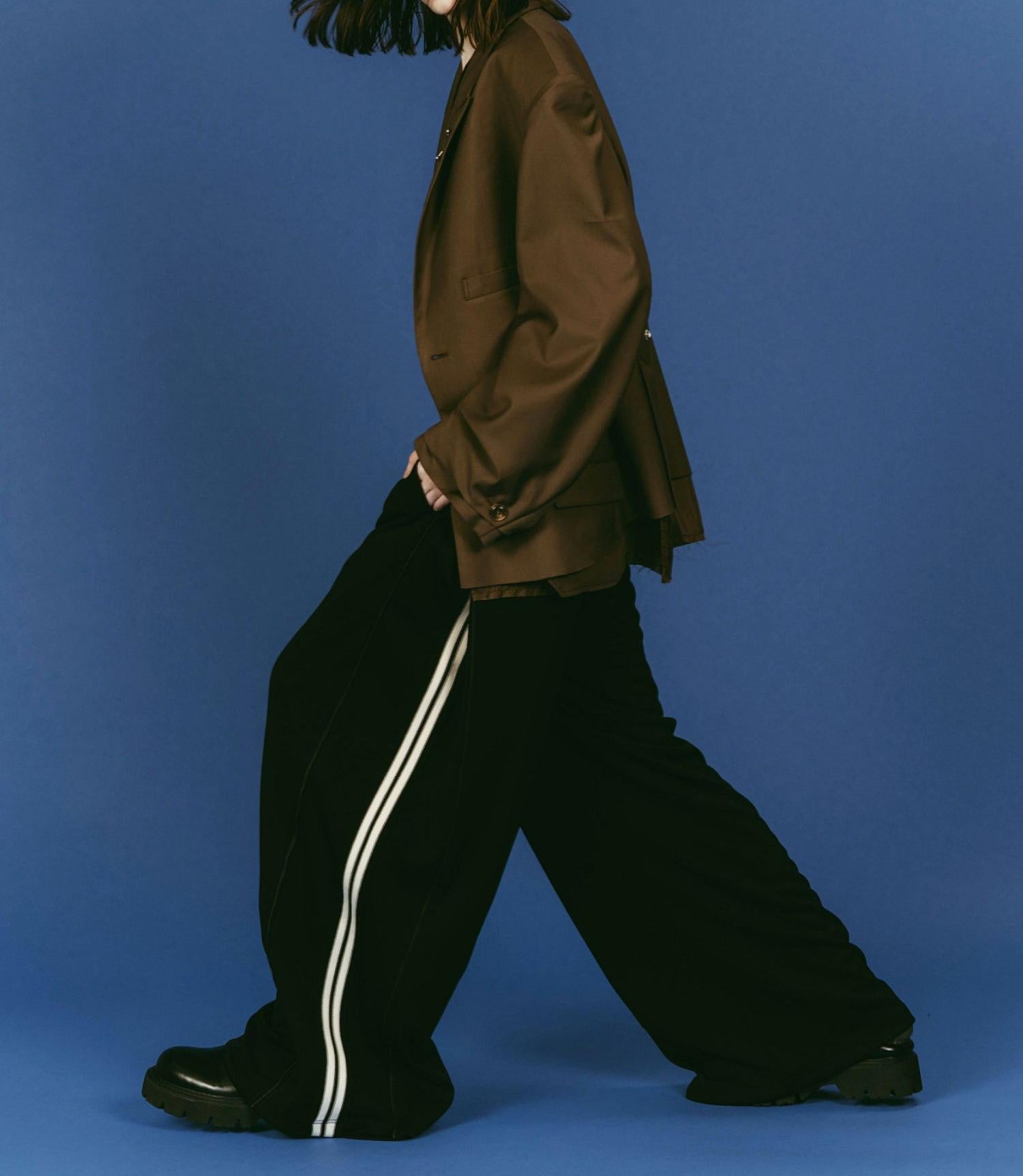Knuth Marf(クヌースマーフ)zip-up track pants(unisex) ブラウン