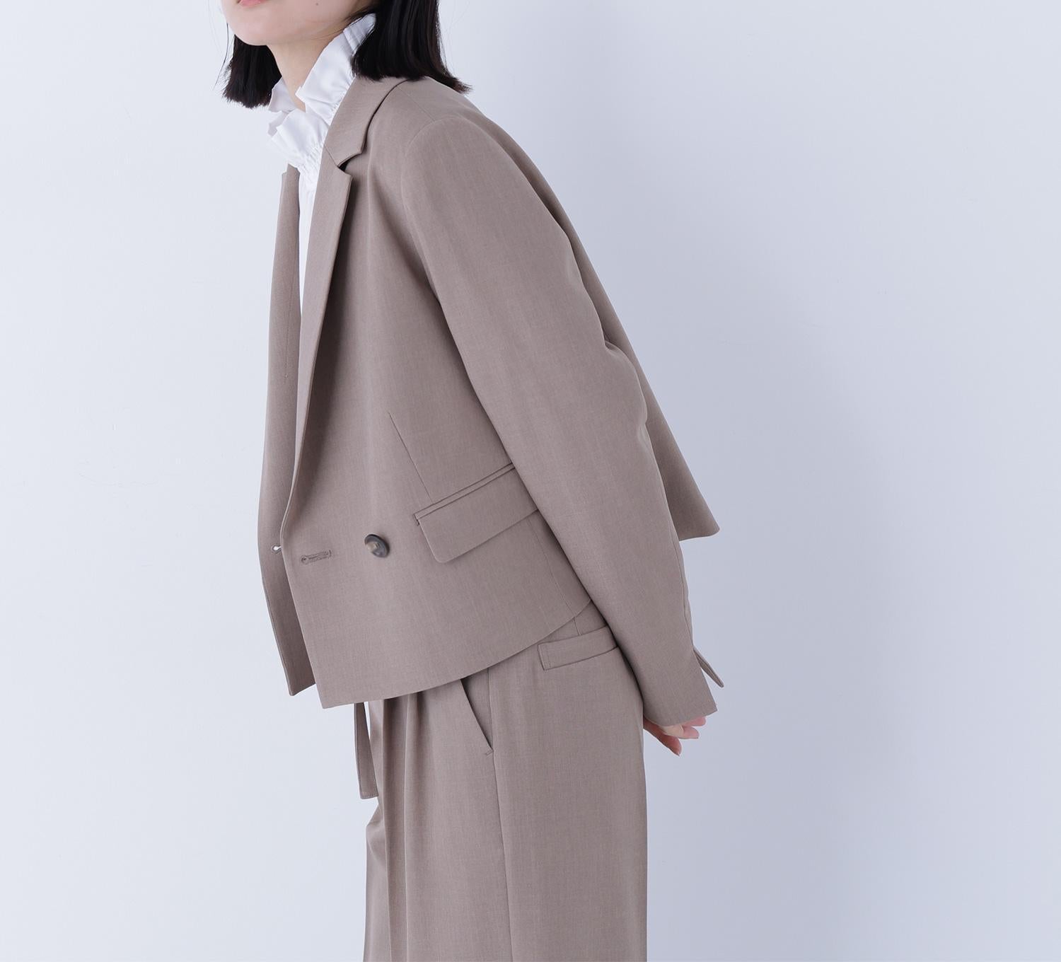 クラッシー SETUP ショート丈ジャケット モカ