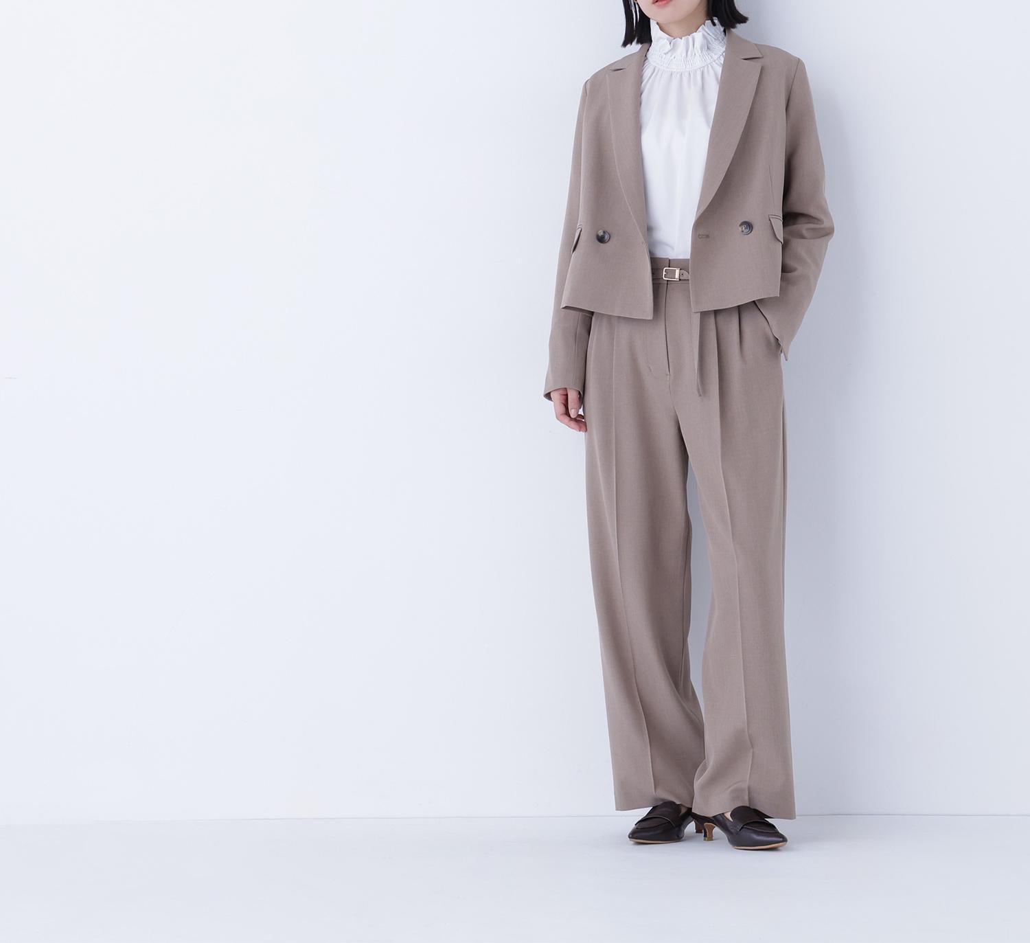 クラッシー SETUP ショート丈ジャケット モカ