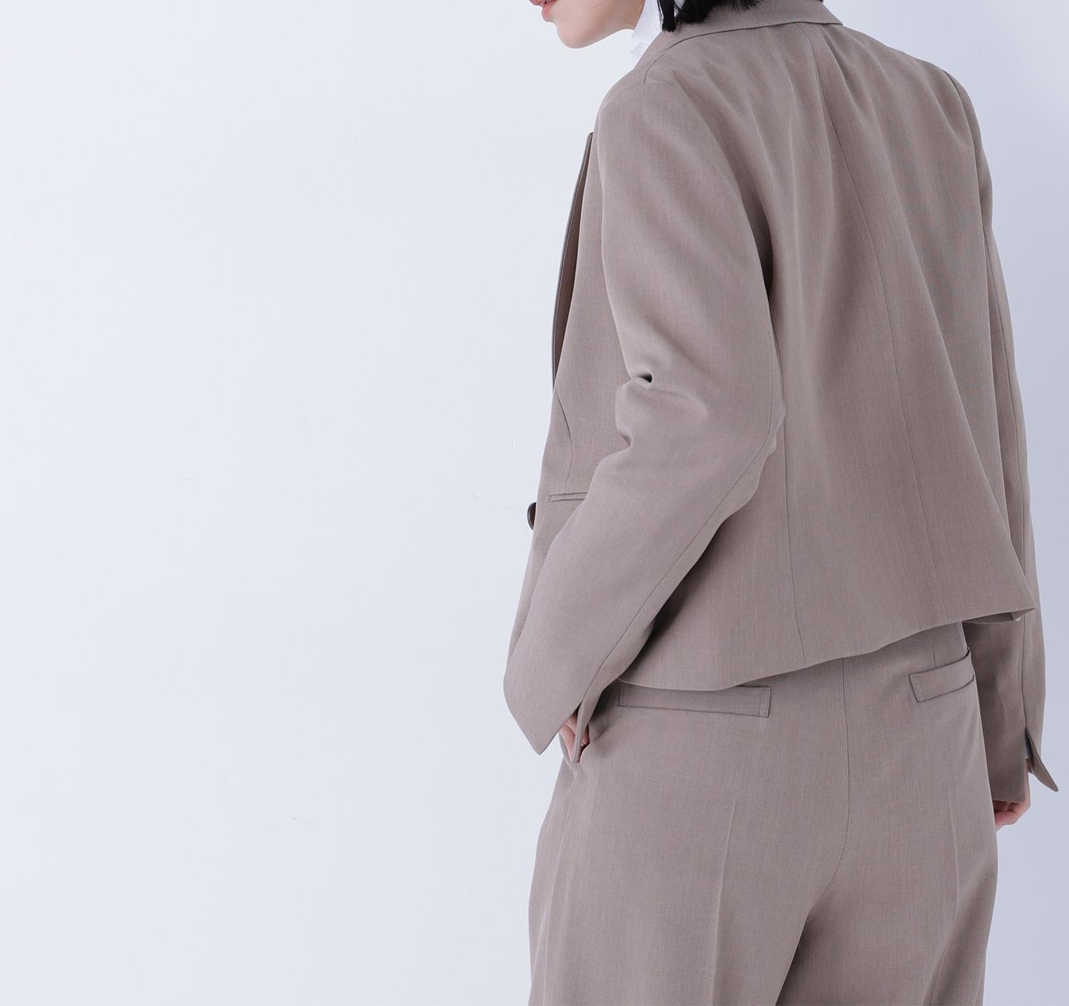 クラッシー SETUP ショート丈ジャケット モカ