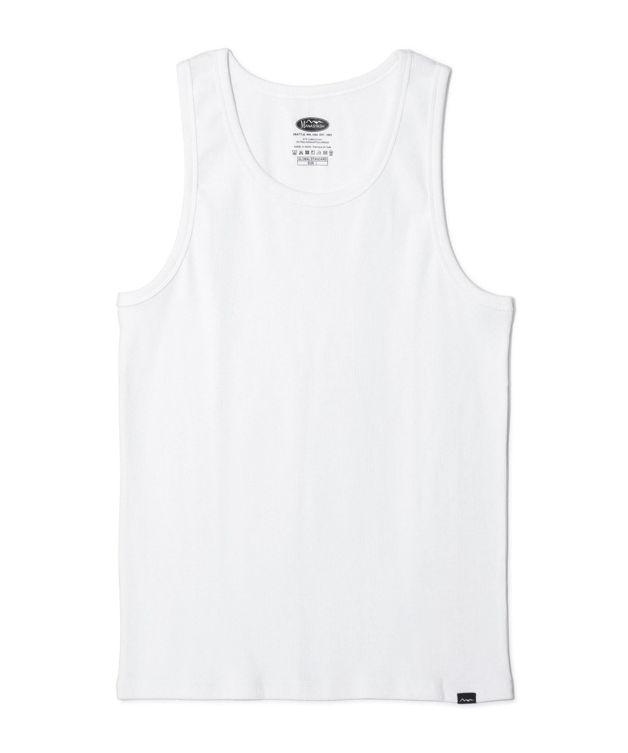 MANASTASH/マナスタッシュ/>IR TANK TOPS<2P ホワイト