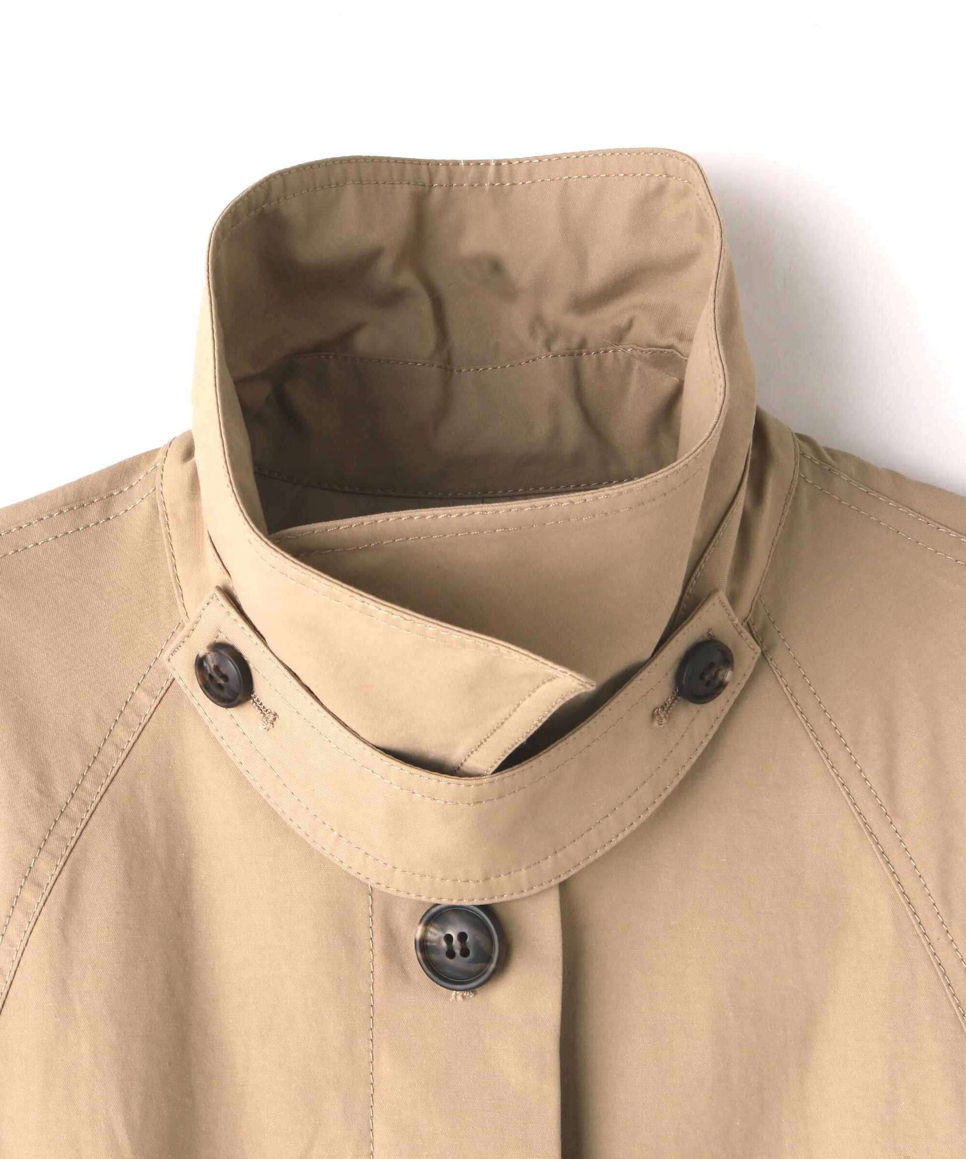 2wayスタンドカラーコート ベージュ1