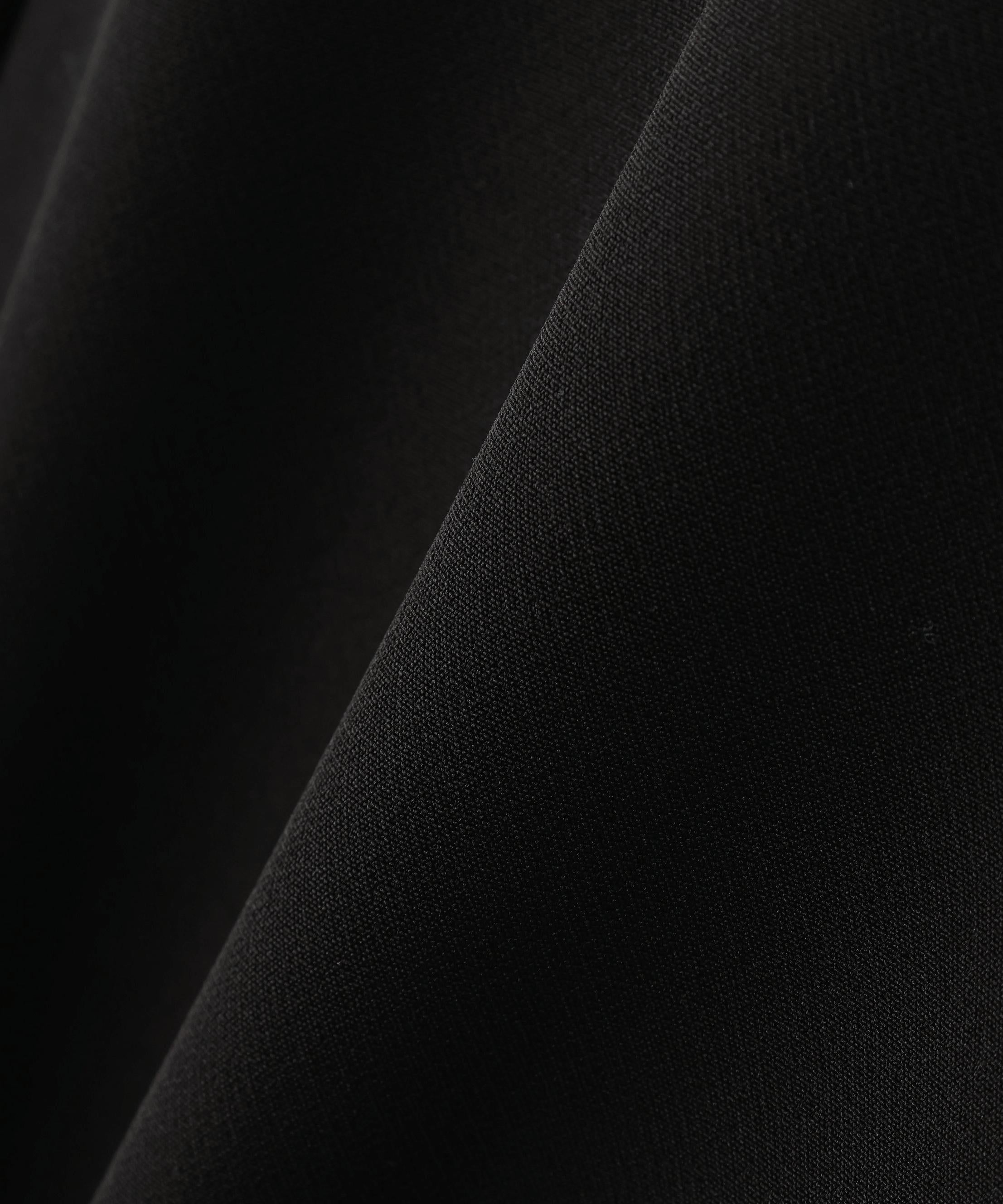 ダブルクロスストレッチ SETUP ノーカラージャケット ブラック