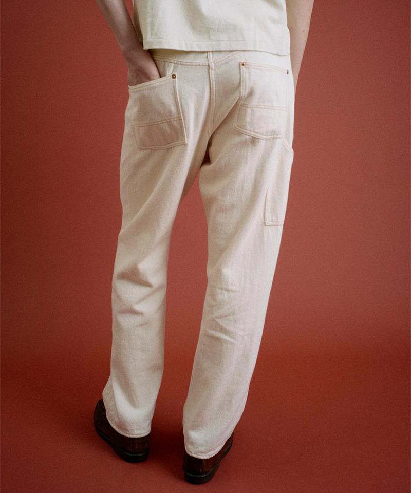 FOUNDOUR/ファウンダ/DENIM WORK PANTS ホワイト